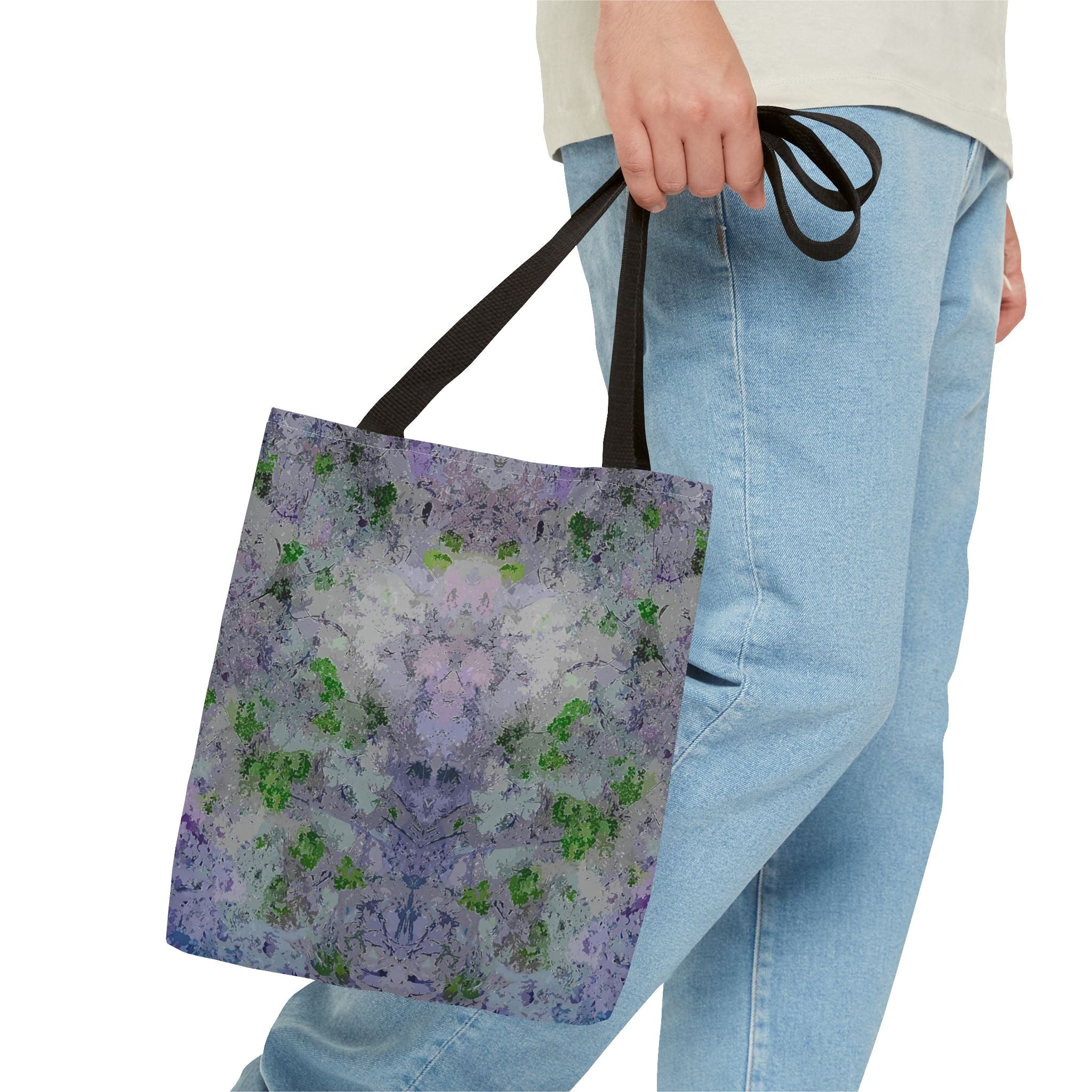 Kaleidoscope Watercolor Tote Bag – Floral Abstract AOP Carryall