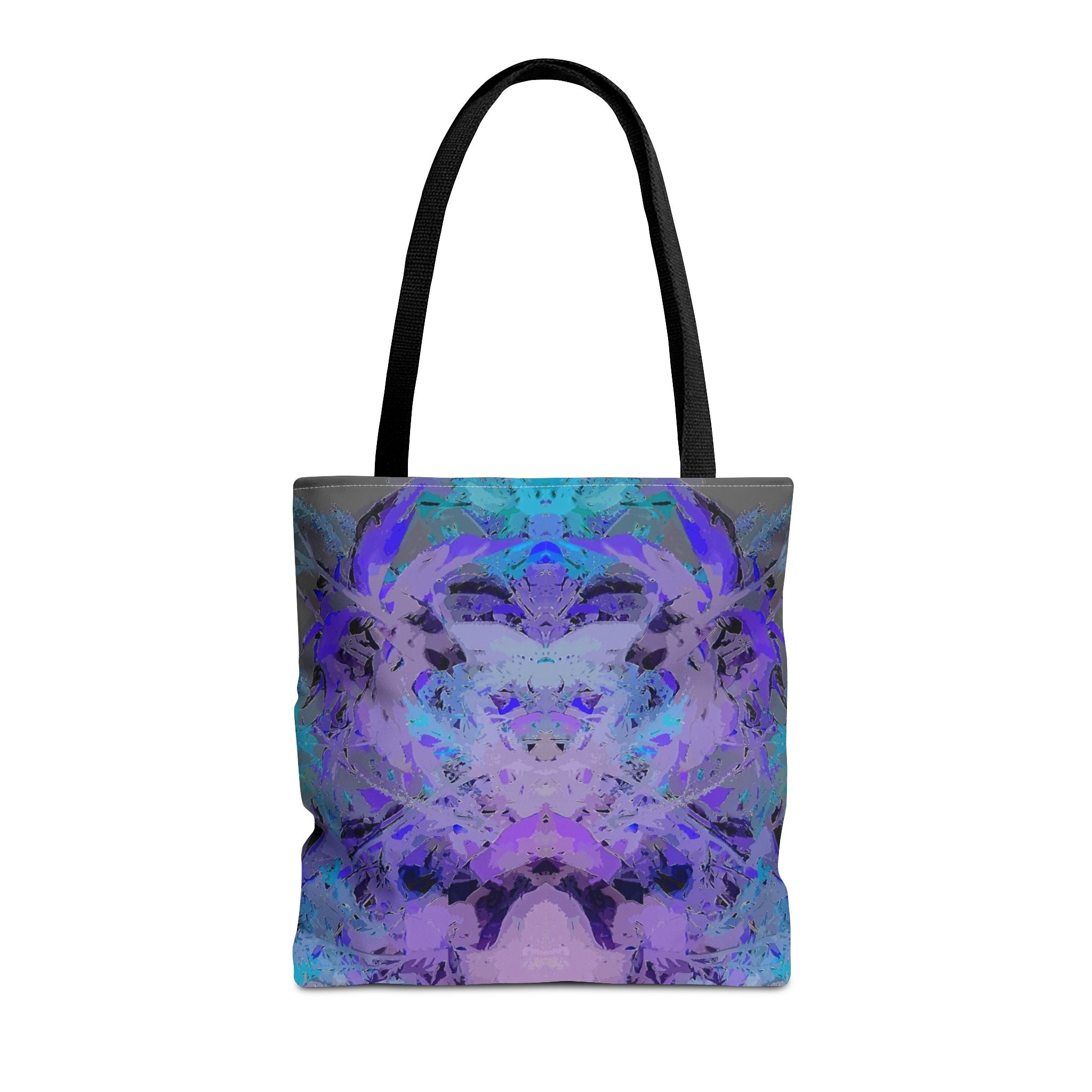Abstract Purple Blue Mandala Tote Bag — Psychedelic Art AOP Carryall