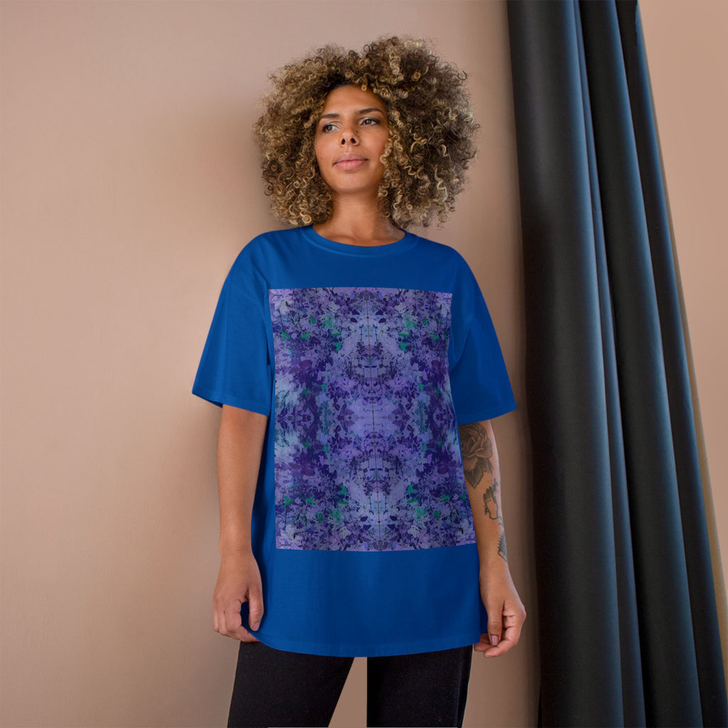 Champion T-Shirt — Purple Kaleidoscope Tie-Dye Graphic Tee