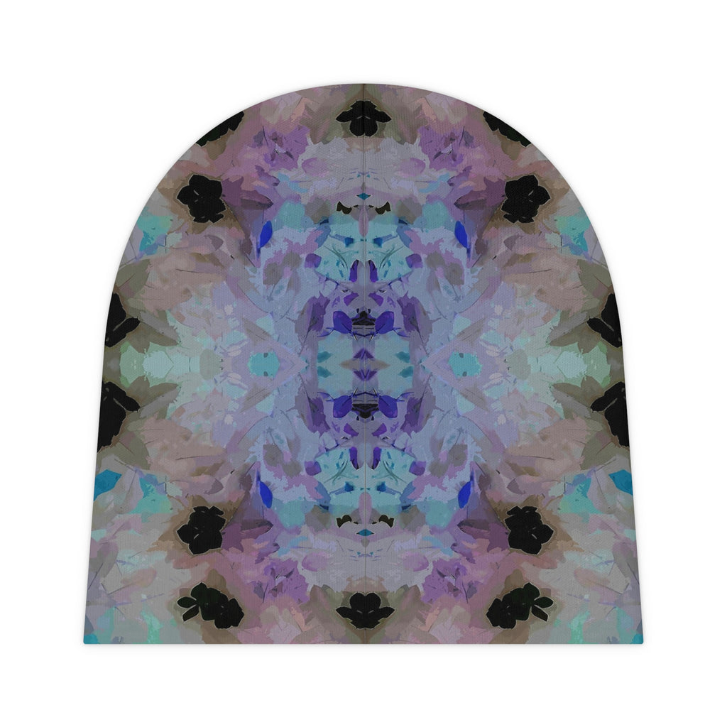 Floral Kaleidoscope Baby Beanie — Pastel Pattern Infant Hat