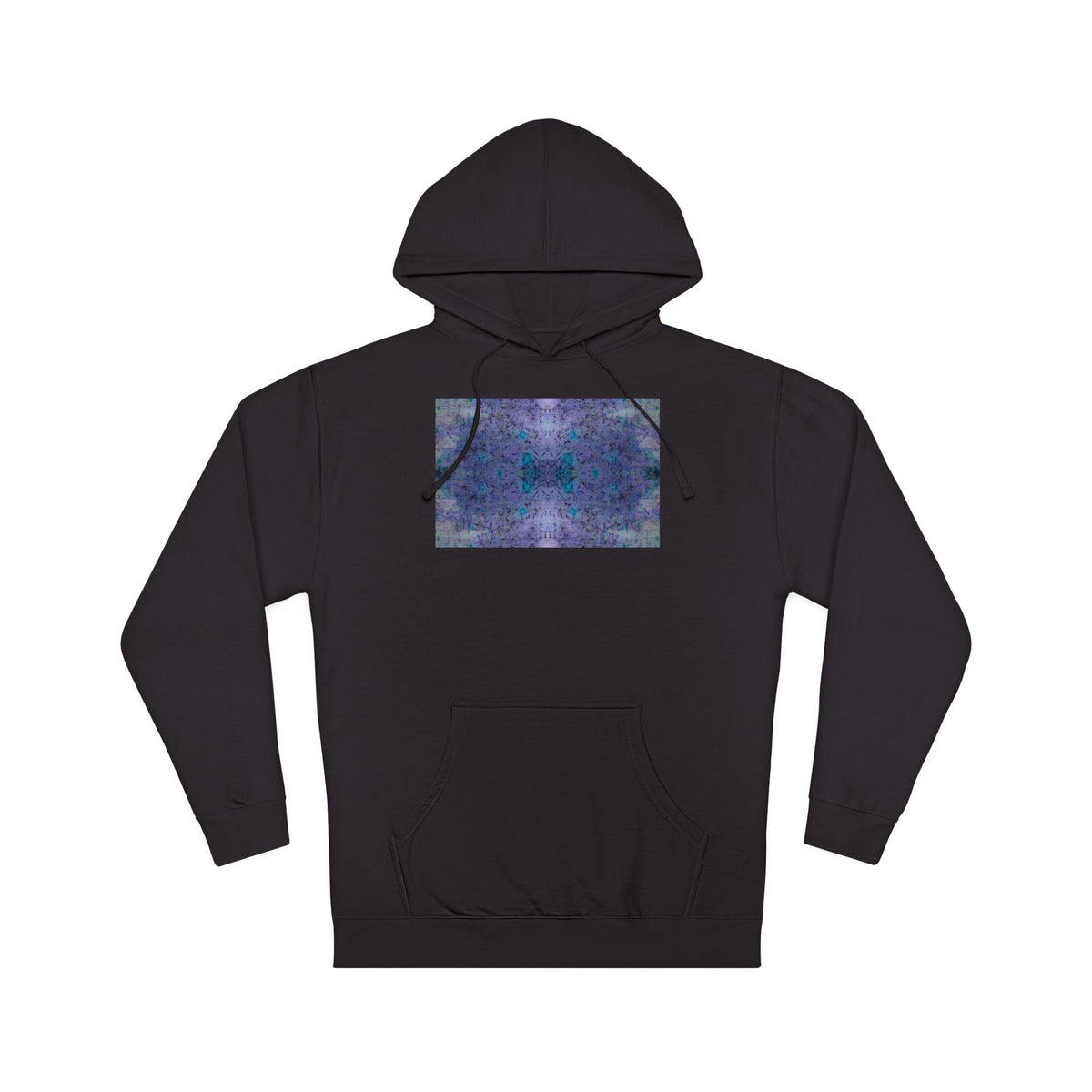 Galaxy Tile Hoodie — Abstract Purple Blue Space Graphic Hooded Sweatshirt