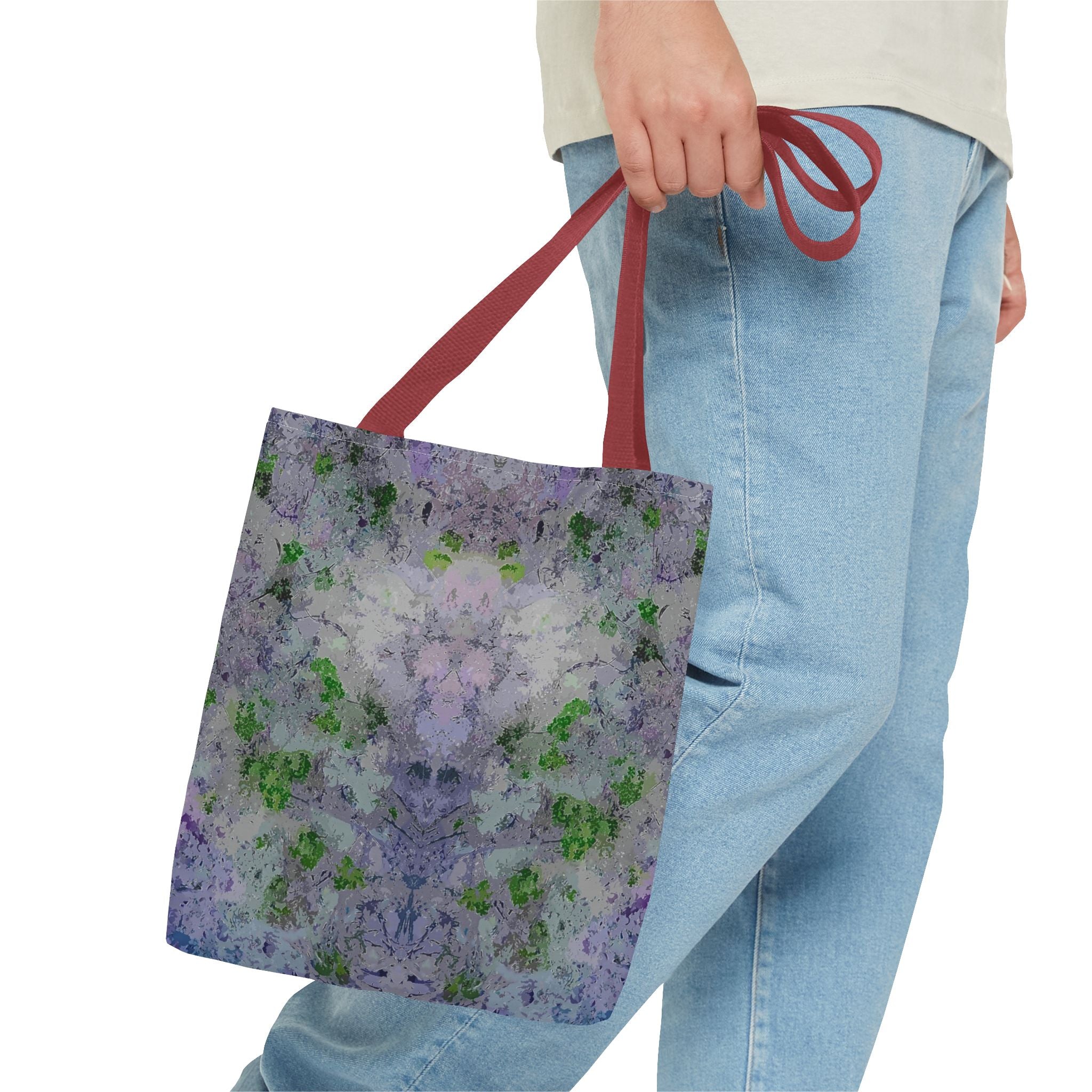 Kaleidoscope Watercolor Tote Bag – Floral Abstract AOP Carryall