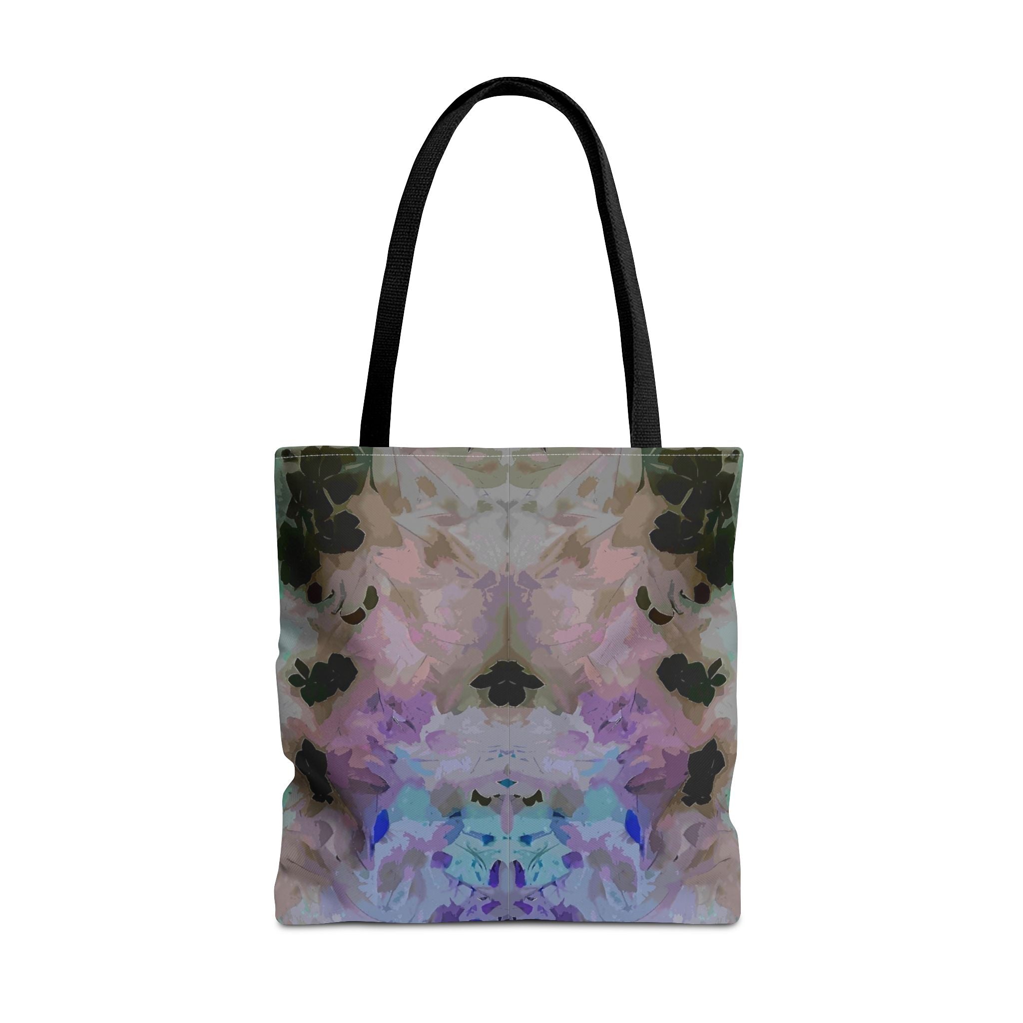Floral Watercolor Mirror-Print Tote Bag — Pastel Bloom All-Over Print