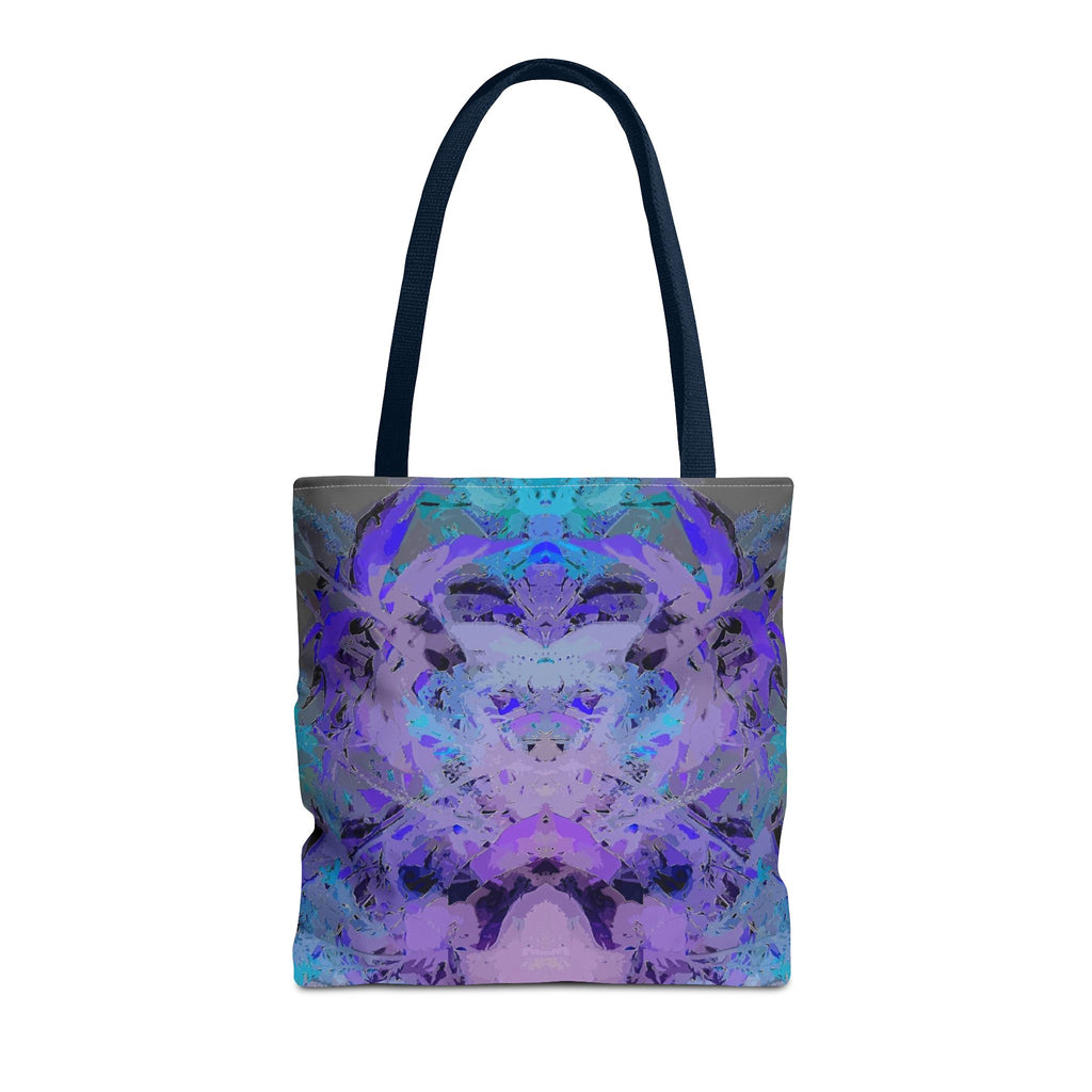 Abstract Purple Blue Mandala Tote Bag — Psychedelic Art AOP Carryall