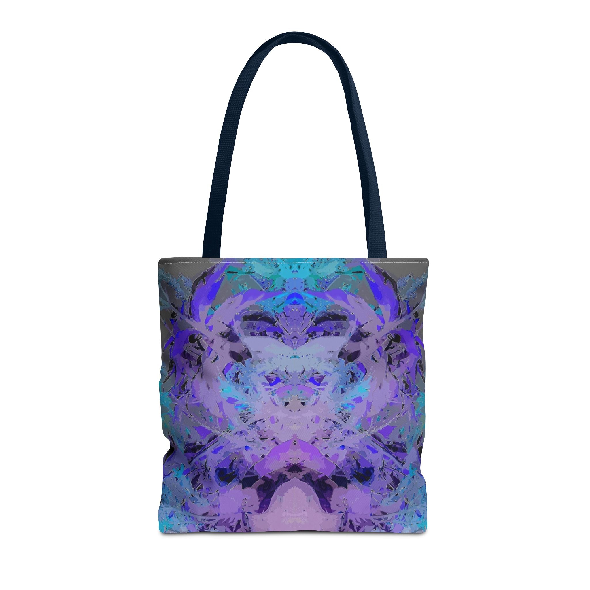 Abstract Purple Blue Mandala Tote Bag — Psychedelic Art AOP Carryall