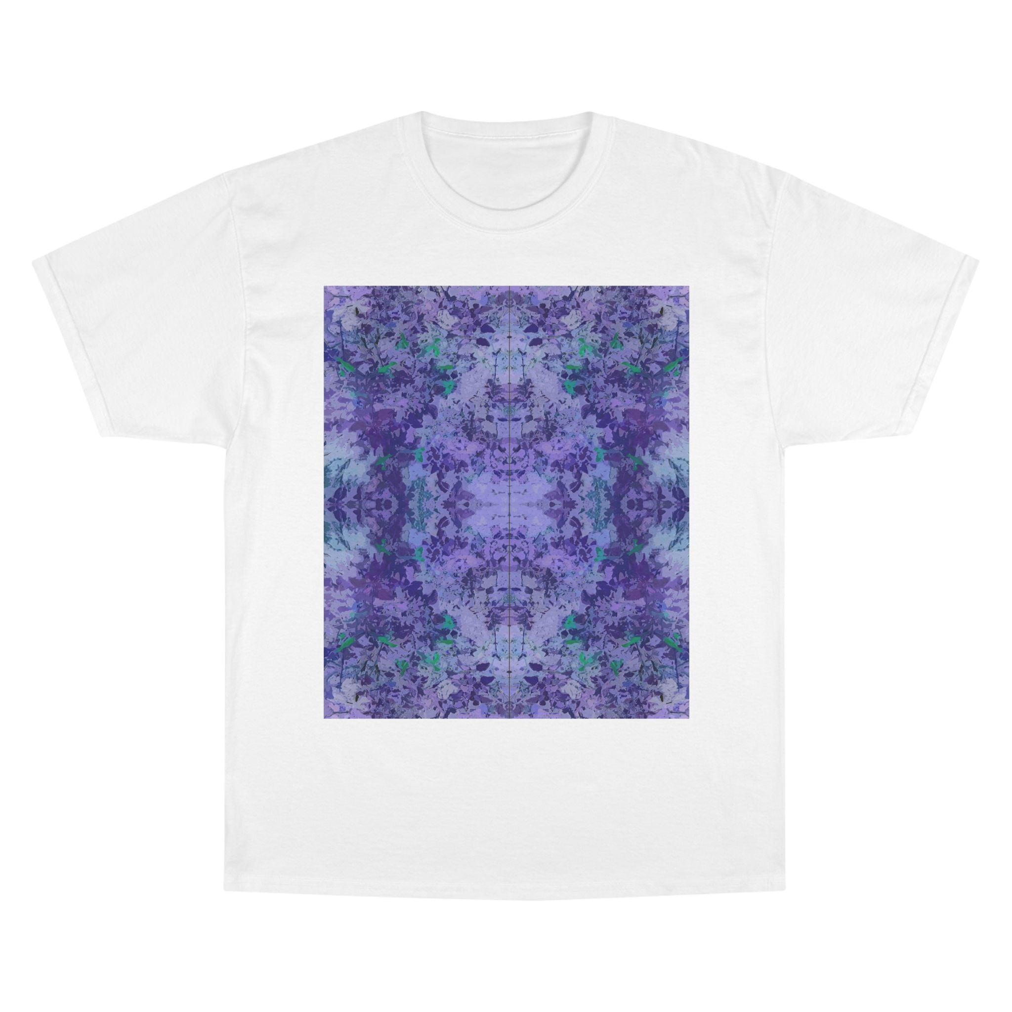 Champion T-Shirt — Purple Kaleidoscope Tie-Dye Graphic Tee