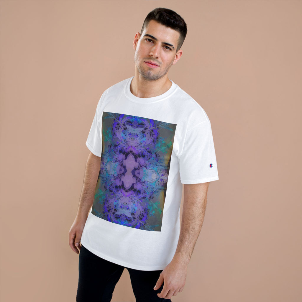 Abstract Kaleidoscope Tee — Purple Blue Symmetry Graphic T-Shirt