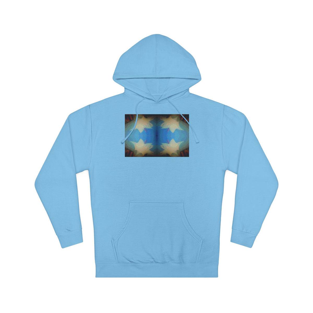 Abstract Blue Starfield Hoodie — Vintage Kaleidoscope Graphic Hooded Sweatshirt