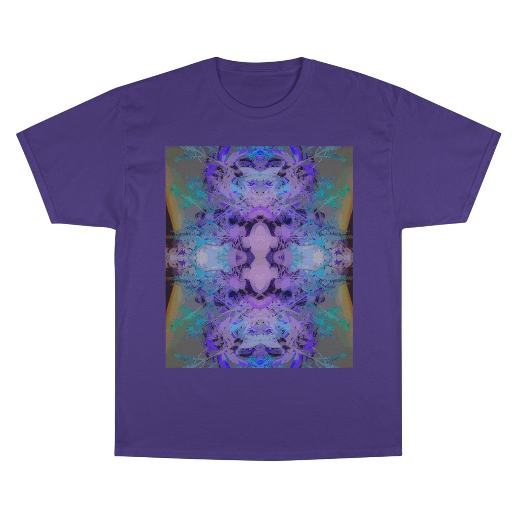 Abstract Kaleidoscope Tee — Purple Blue Symmetry Graphic T-Shirt