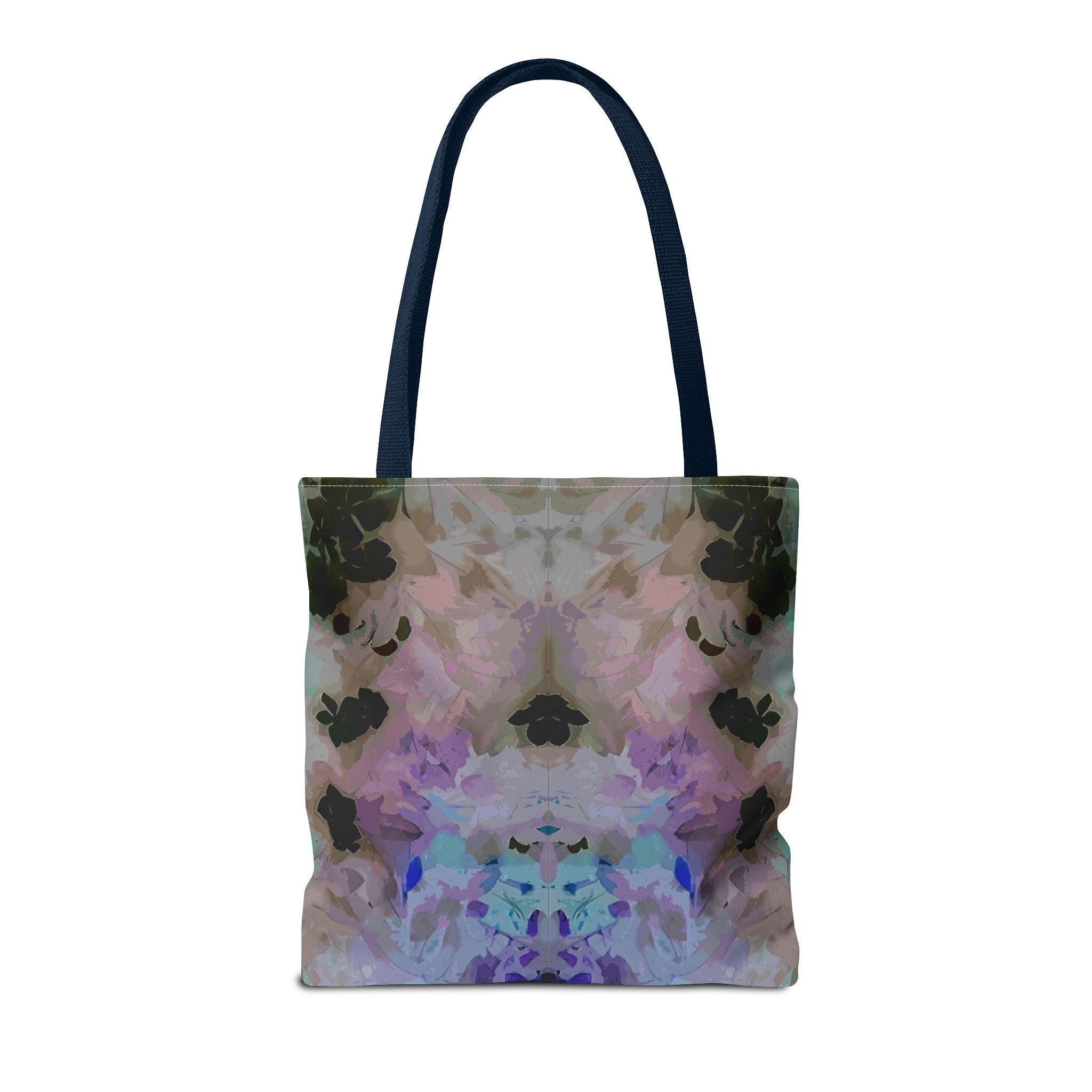 Floral Watercolor Mirror-Print Tote Bag — Pastel Bloom All-Over Print
