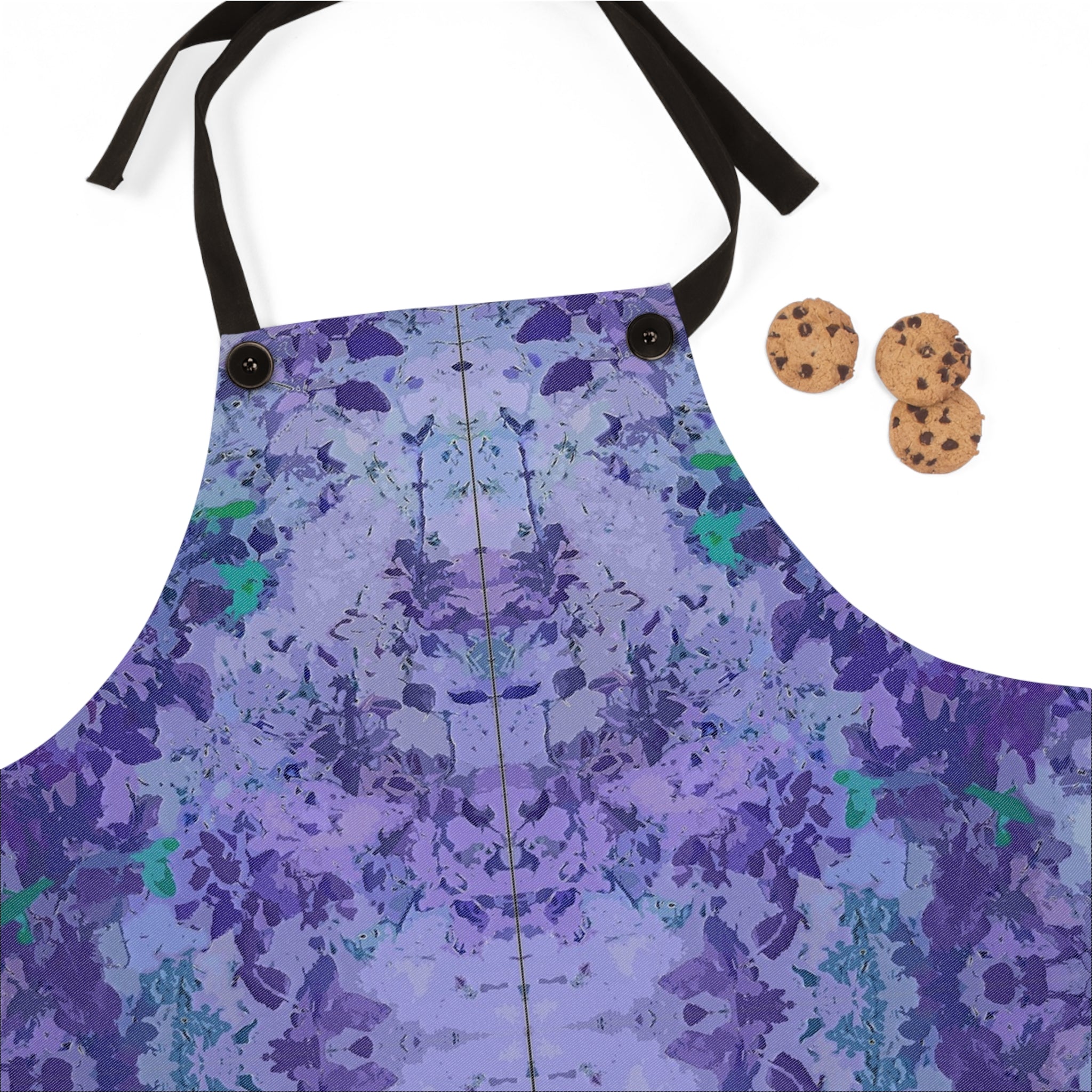 Purple Tie-Dye Apron — Abstract Watercolor Kitchen Apron for Bakers & Crafters
