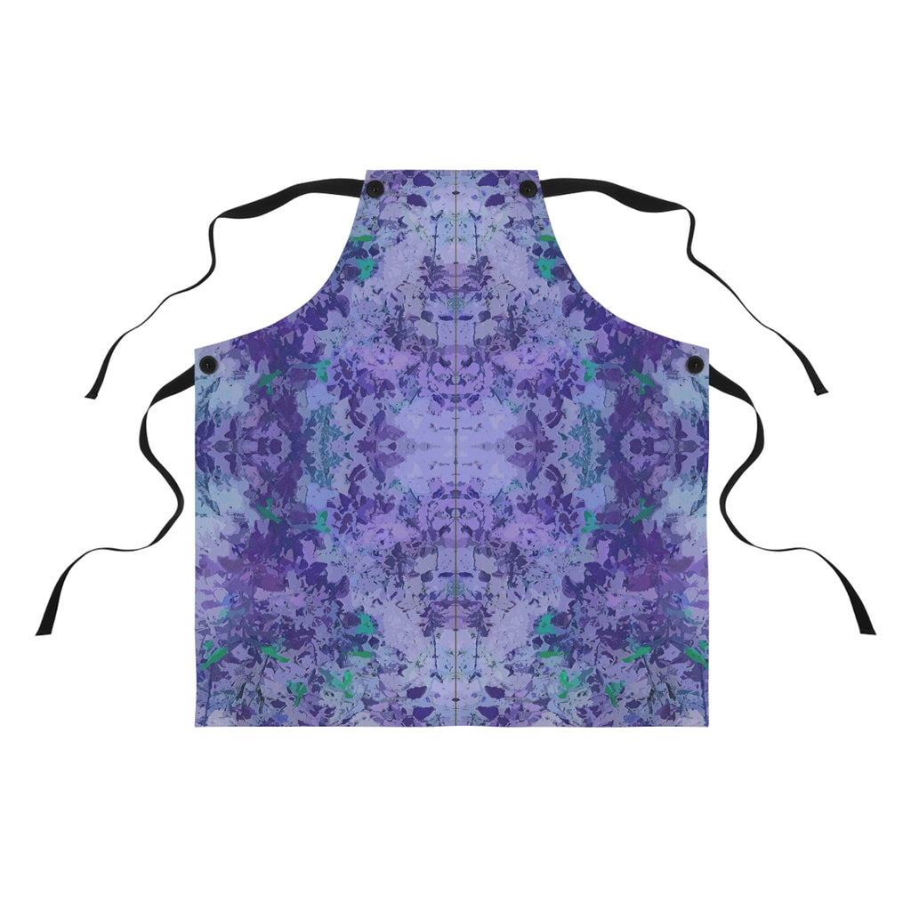 Purple Tie-Dye Apron — Abstract Watercolor Kitchen Apron for Bakers & Crafters