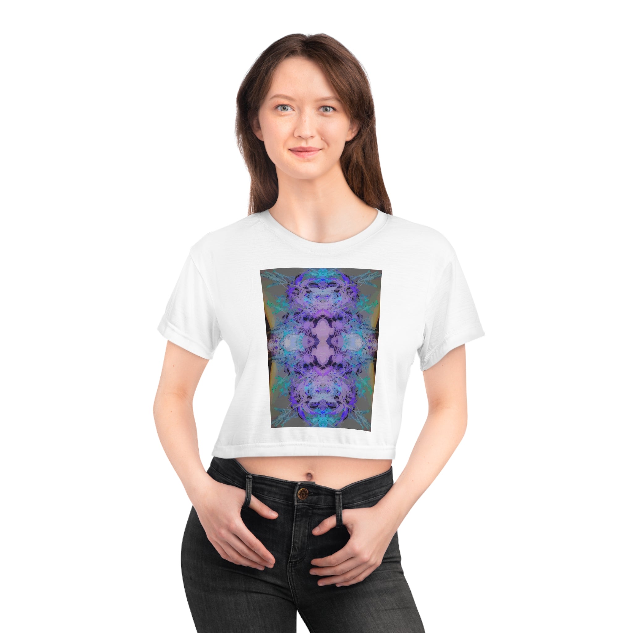 Psychedelic Kaleidoscope Crop Tee