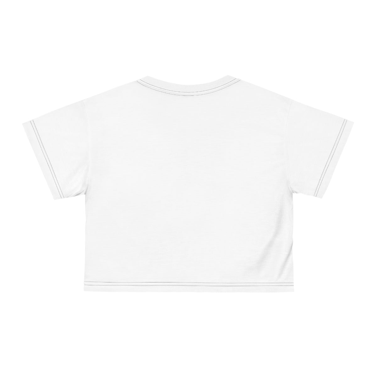 Blue Green Kaleidoscope Crop Tee — Floral Geometric Art Print