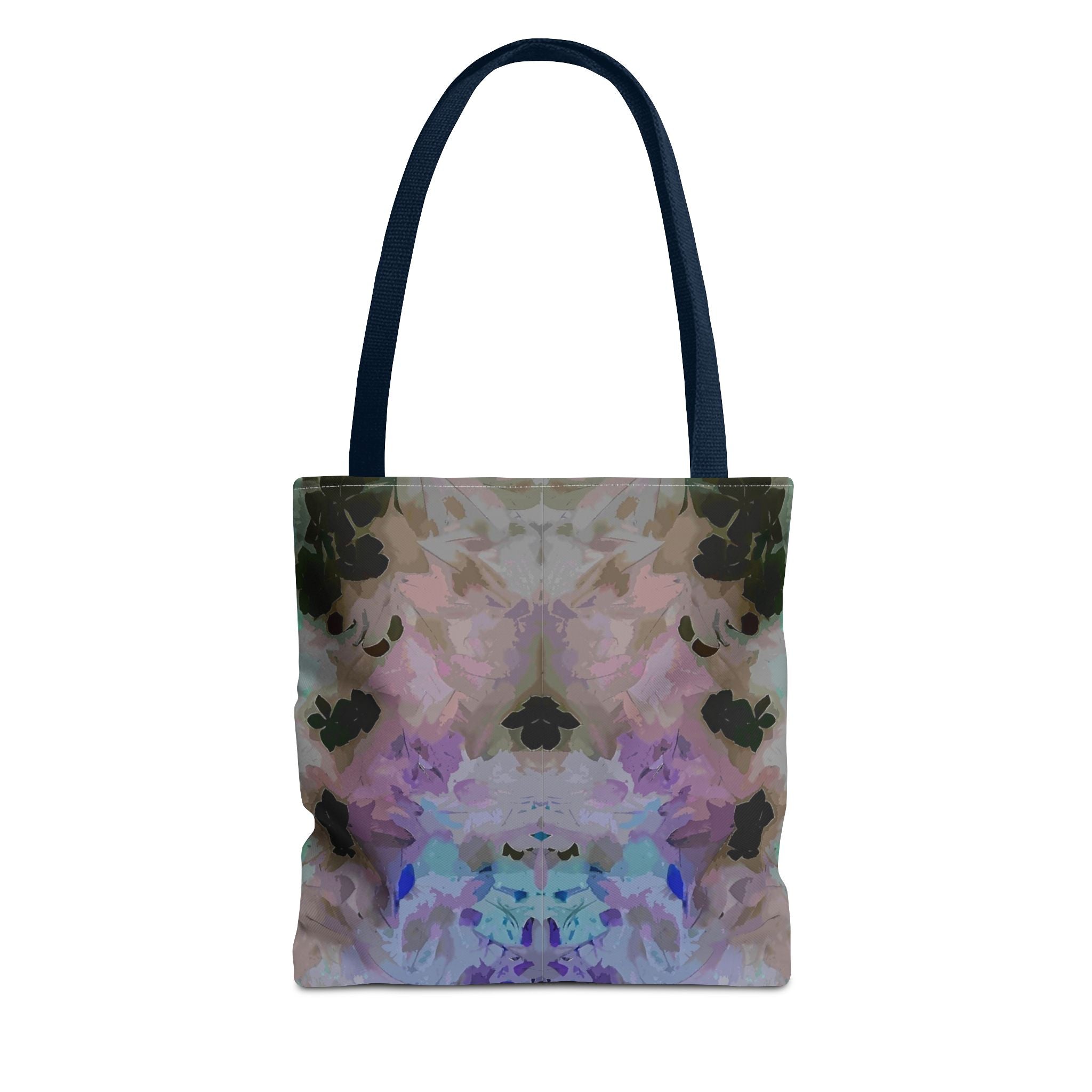 Floral Watercolor Mirror-Print Tote Bag — Pastel Bloom All-Over Print