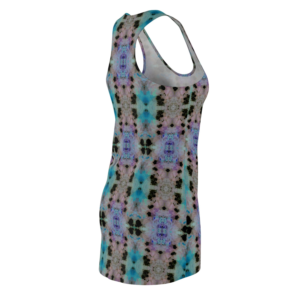 Kaleidoscope Tie-Dye Racerback Dress — Pastel Boho AOP