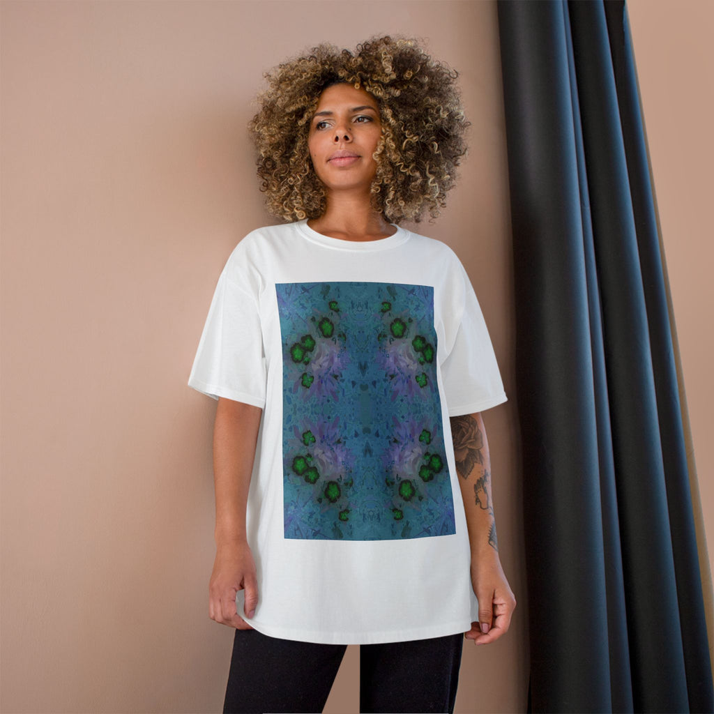 Abstract Blue-Green Kaleidoscope T-Shirt