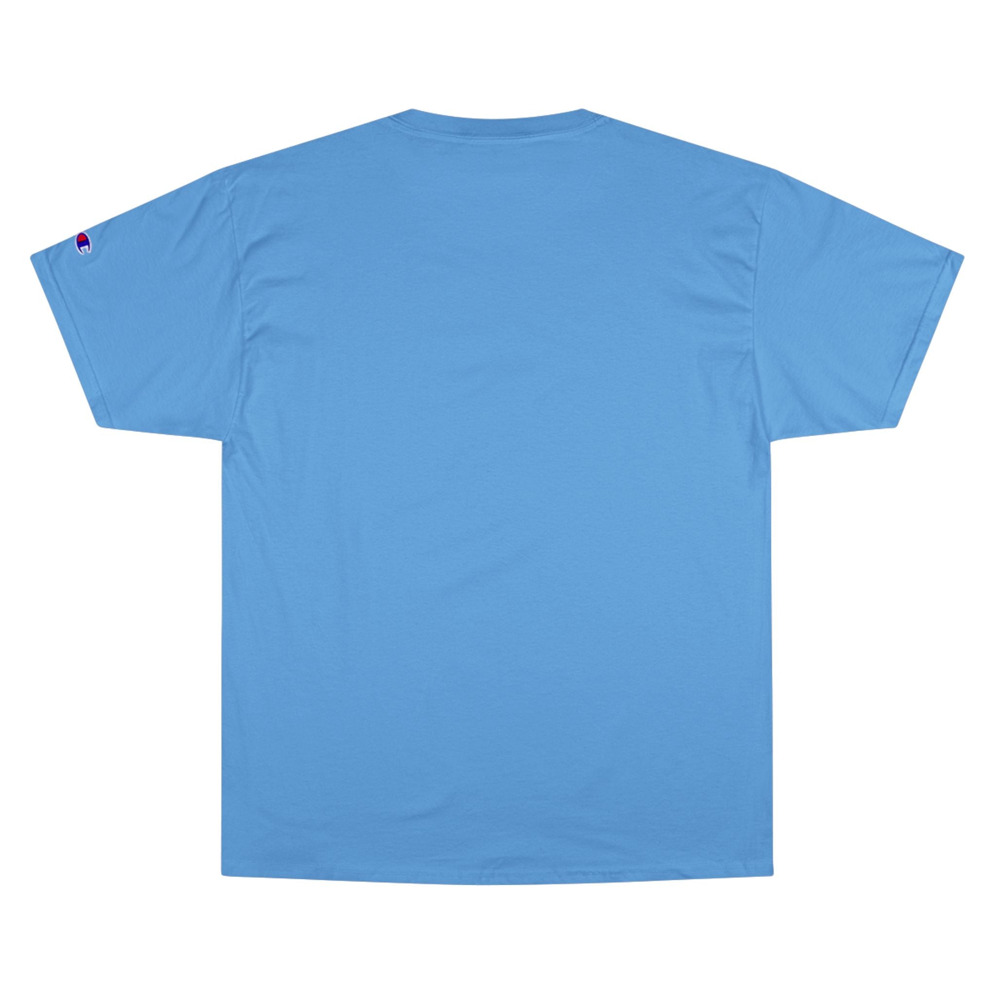 Abstract Blue Floral T-Shirt — Symmetrical Kaleidoscope Art Tee