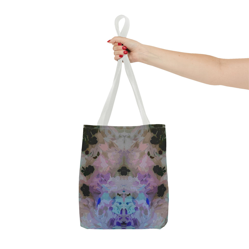 Floral Watercolor Mirror-Print Tote Bag — Pastel Bloom All-Over Print