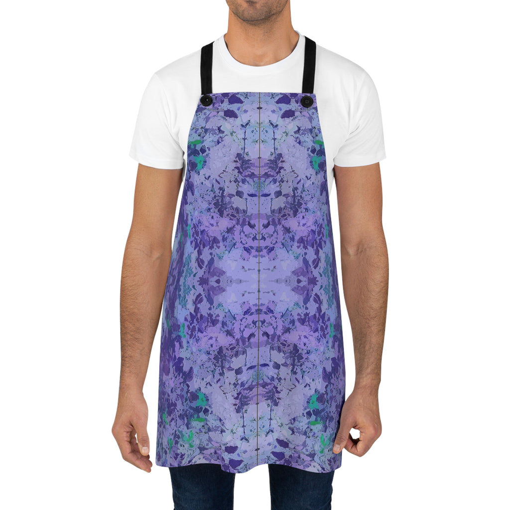Purple Tie-Dye Apron — Abstract Watercolor Kitchen Apron for Bakers & Crafters