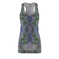 Floral Watercolor Racerback Dress — Lavender Green Tie-Dye All-Over Print