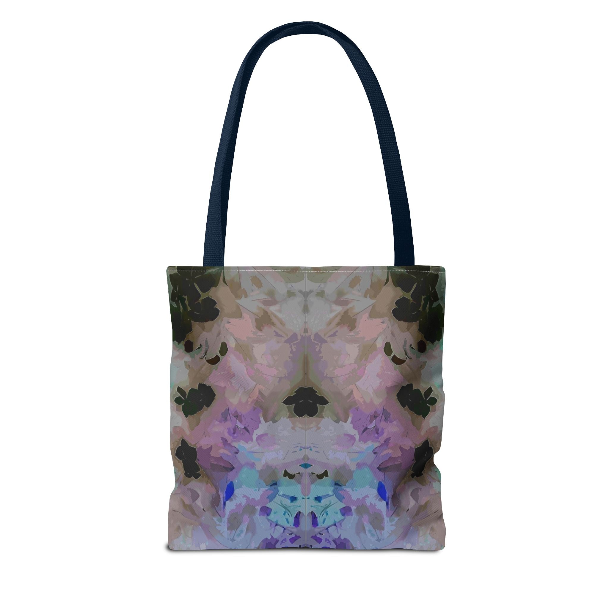 Floral Watercolor Mirror-Print Tote Bag — Pastel Bloom All-Over Print