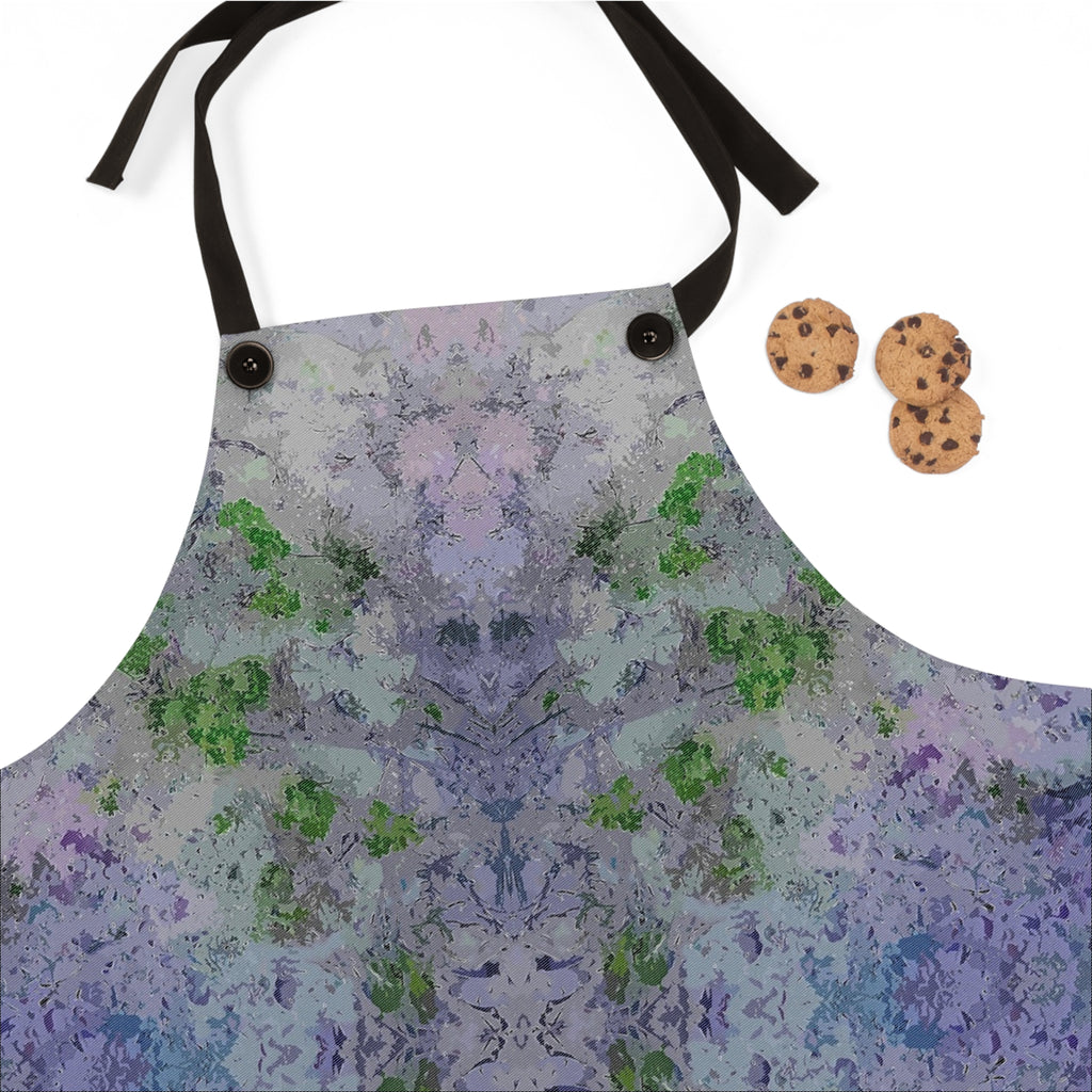 Tie-Dye Watercolor Apron — Pastel Purple & Green Kitchen Apron