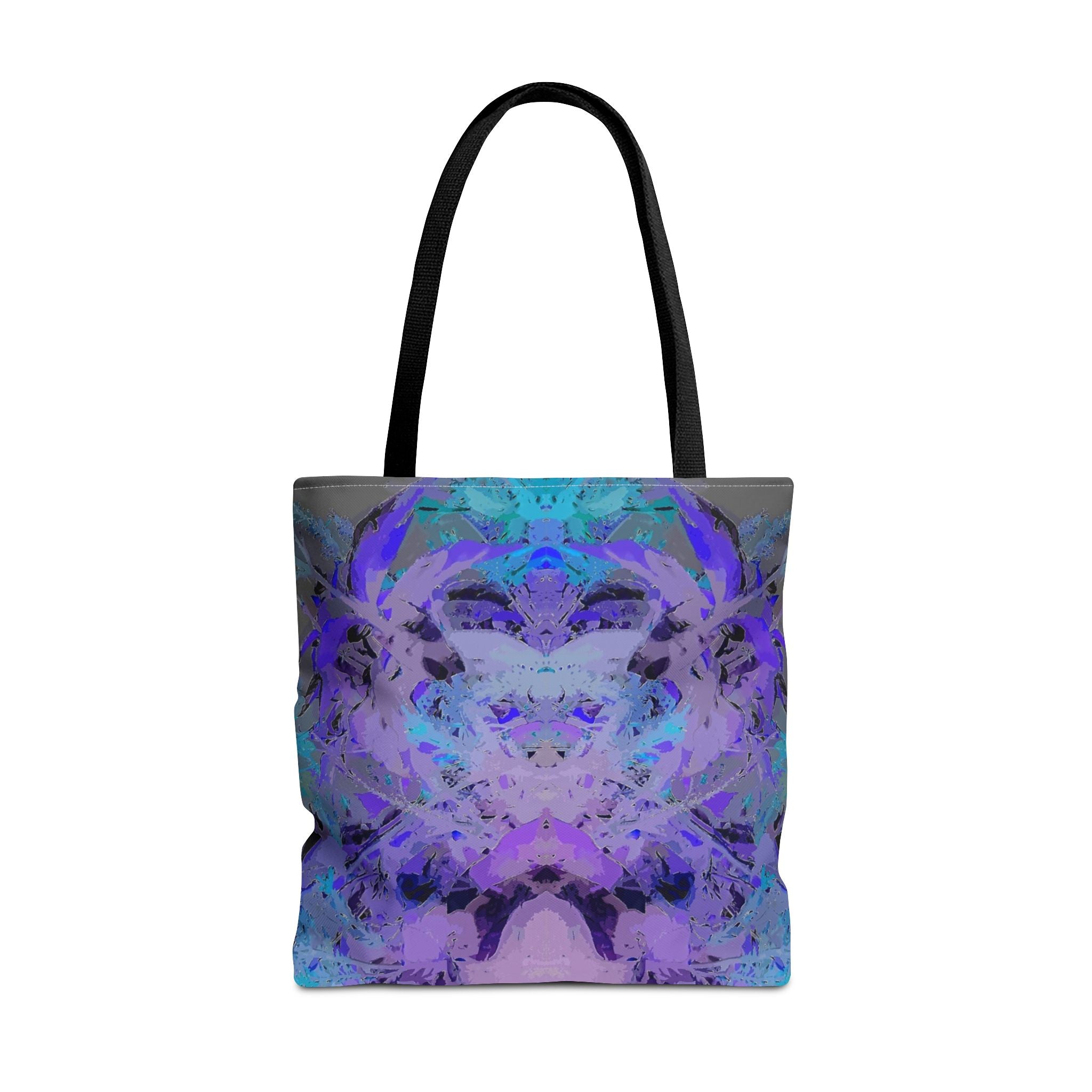 Abstract Purple Blue Mandala Tote Bag — Psychedelic Art AOP Carryall