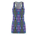 Kaleidoscope Floral Racerback Dress — Violet Blue All-Over Print