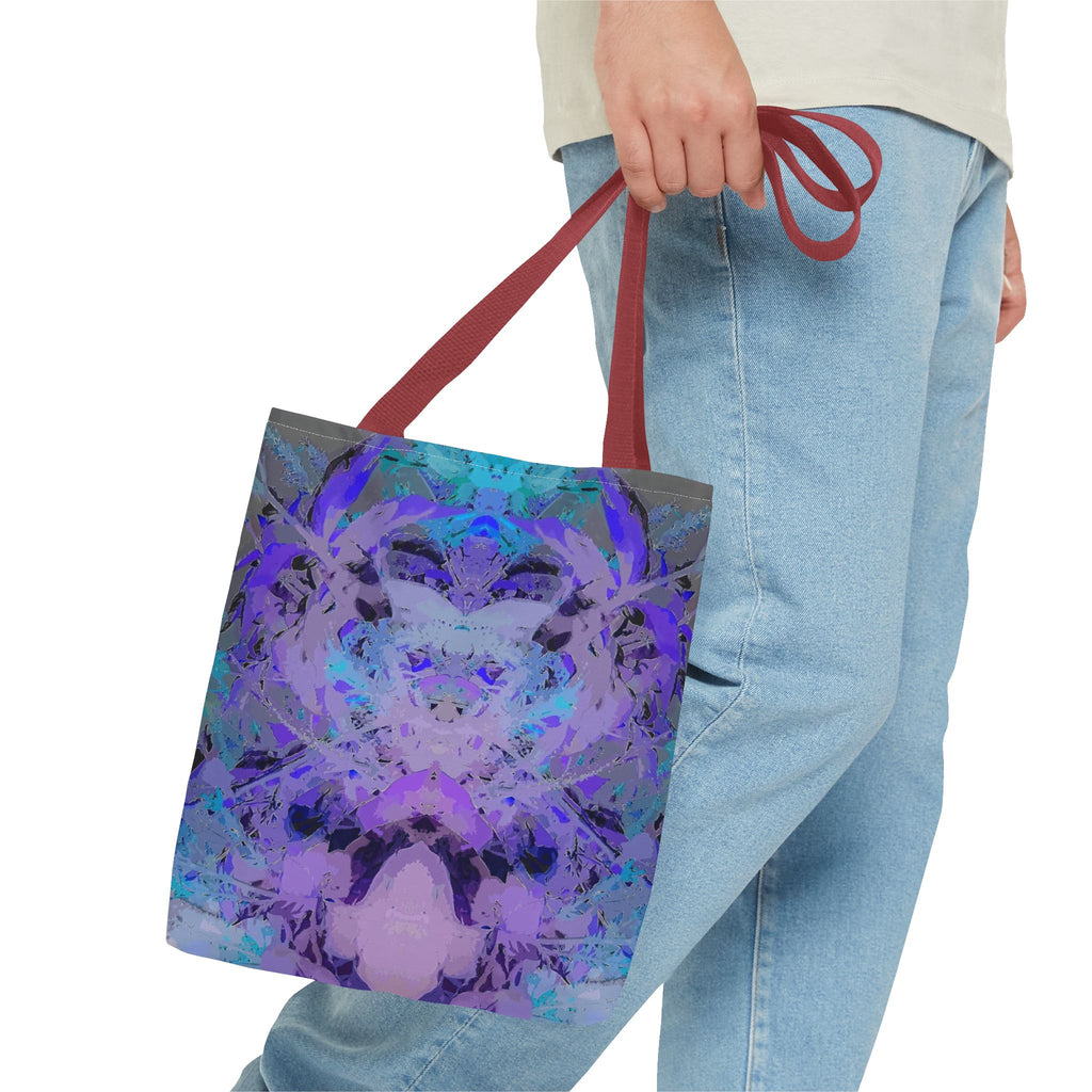 Abstract Purple Blue Mandala Tote Bag — Psychedelic Art AOP Carryall