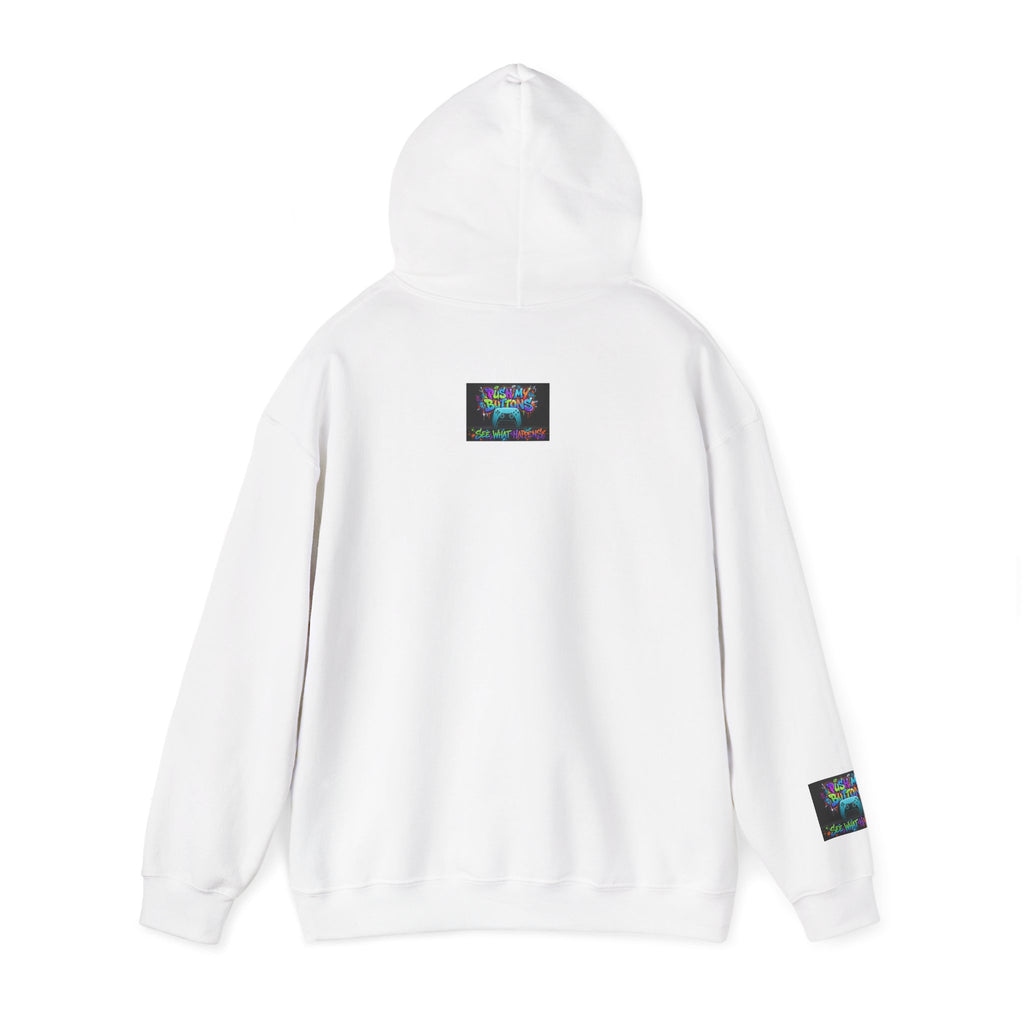 Gaming Hoodie — 'Push My Buttons' Colorful Controller Graphic