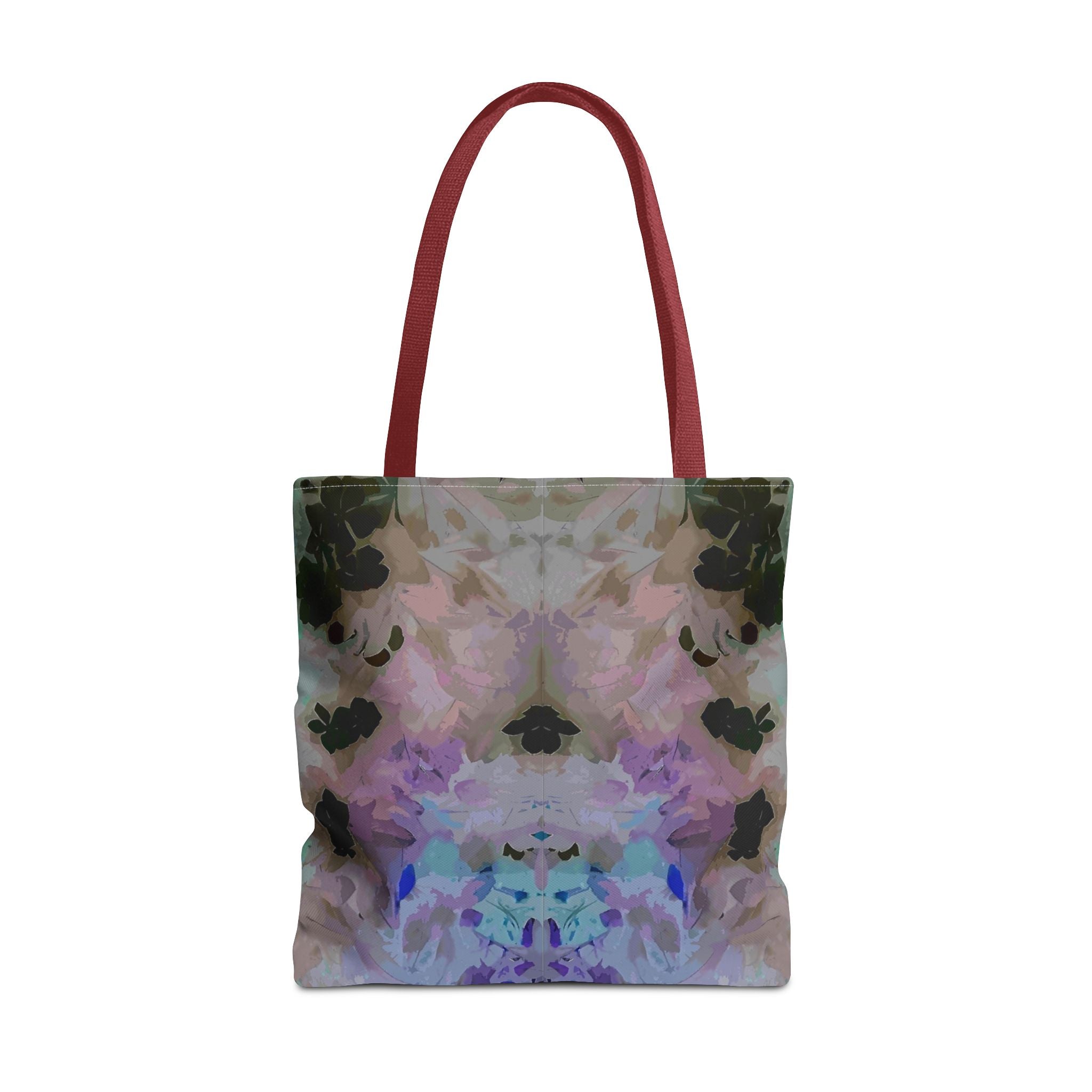 Floral Watercolor Mirror-Print Tote Bag — Pastel Bloom All-Over Print