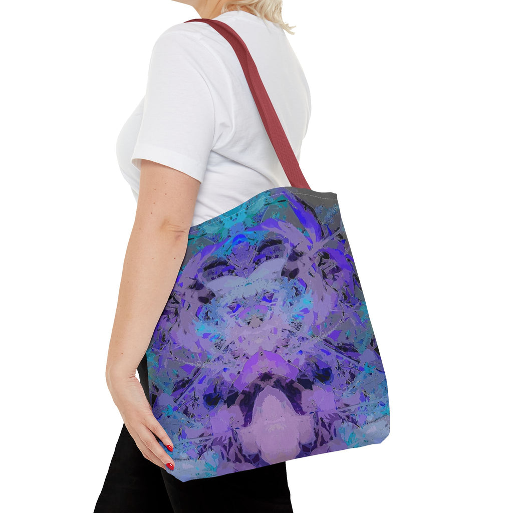 Abstract Purple Blue Mandala Tote Bag — Psychedelic Art AOP Carryall