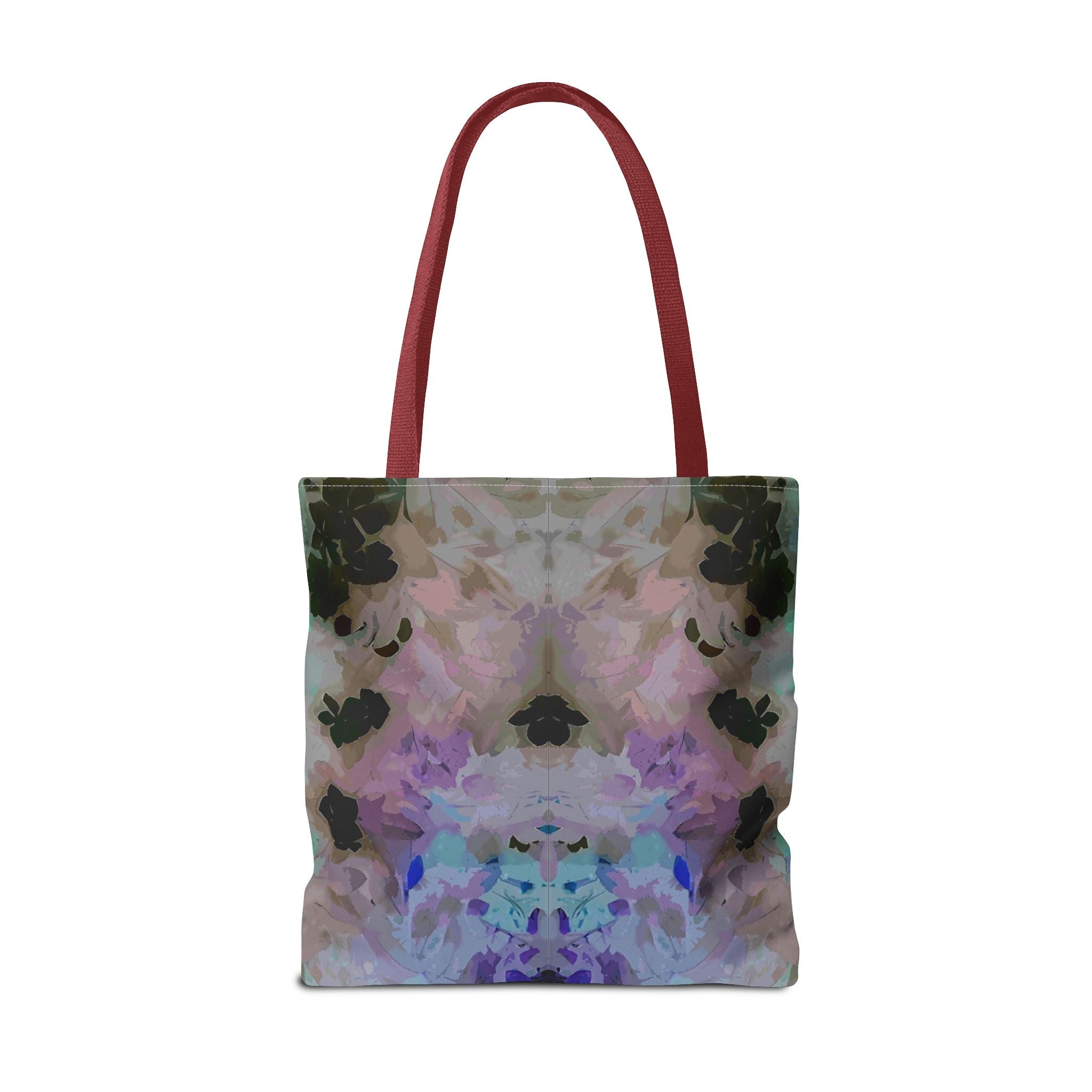 Floral Watercolor Mirror-Print Tote Bag — Pastel Bloom All-Over Print