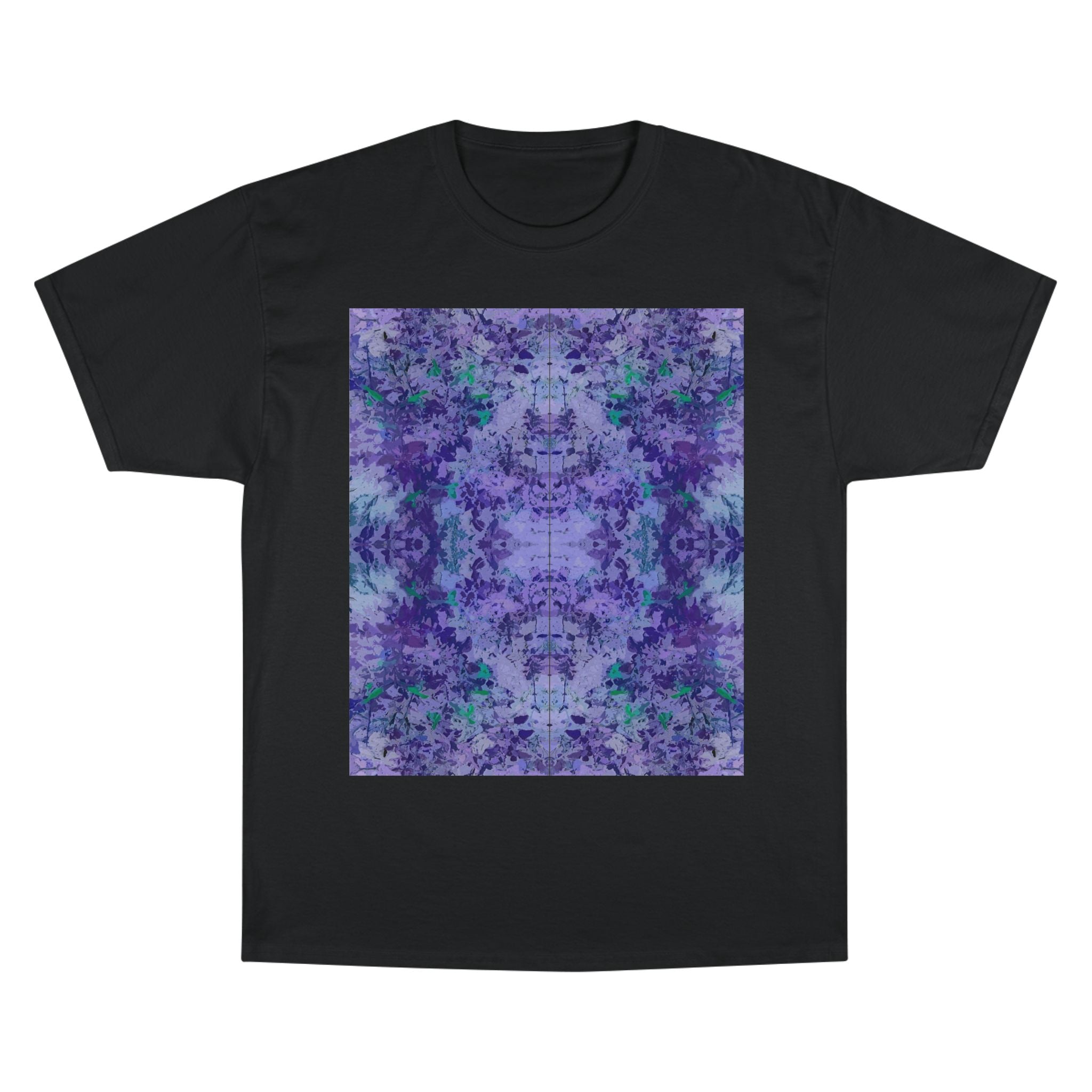 Champion T-Shirt — Purple Kaleidoscope Tie-Dye Graphic Tee