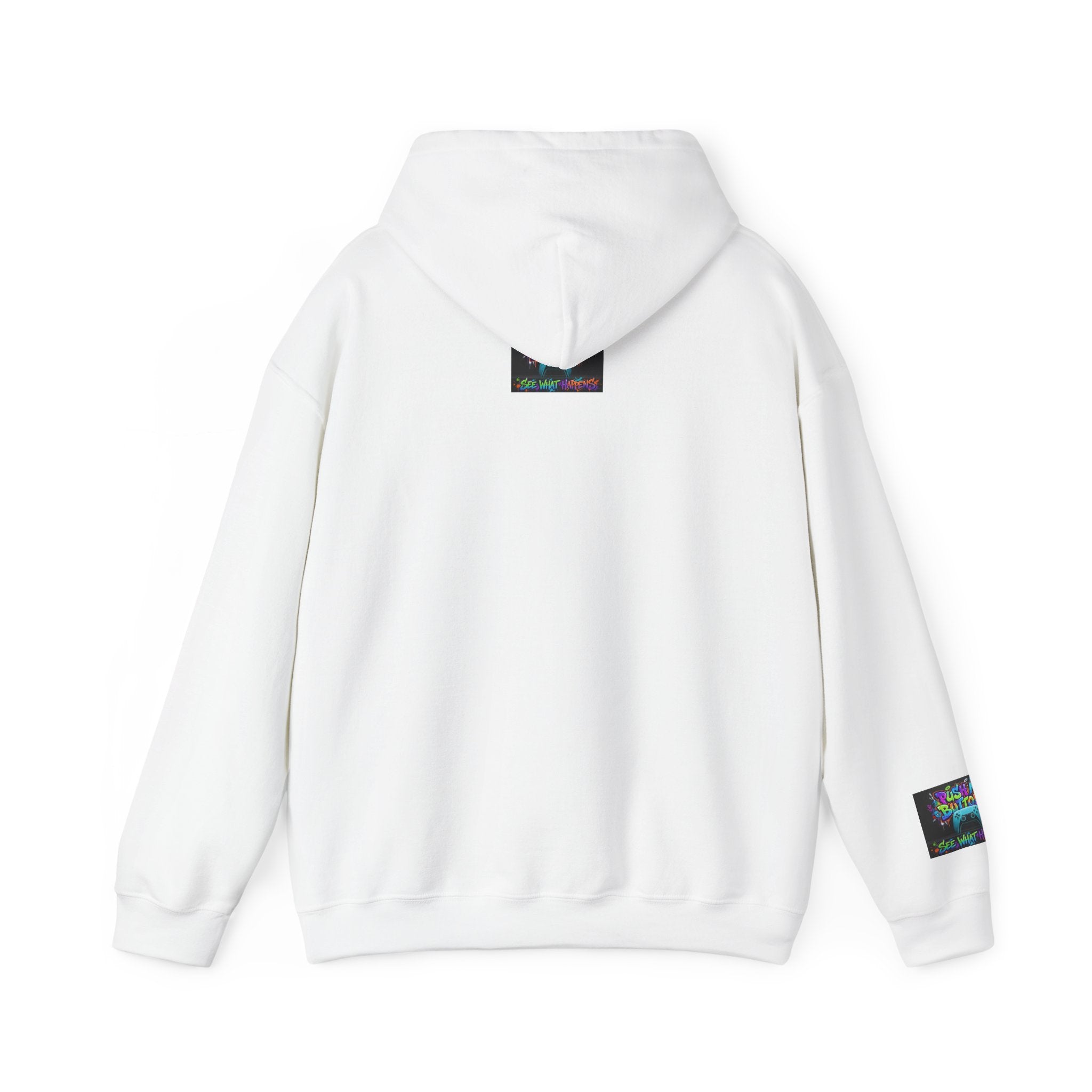 Gaming Hoodie — 'Push My Buttons' Colorful Controller Graphic