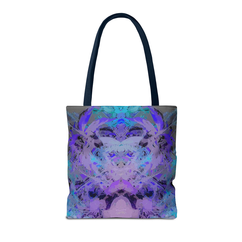 Abstract Purple Blue Mandala Tote Bag — Psychedelic Art AOP Carryall
