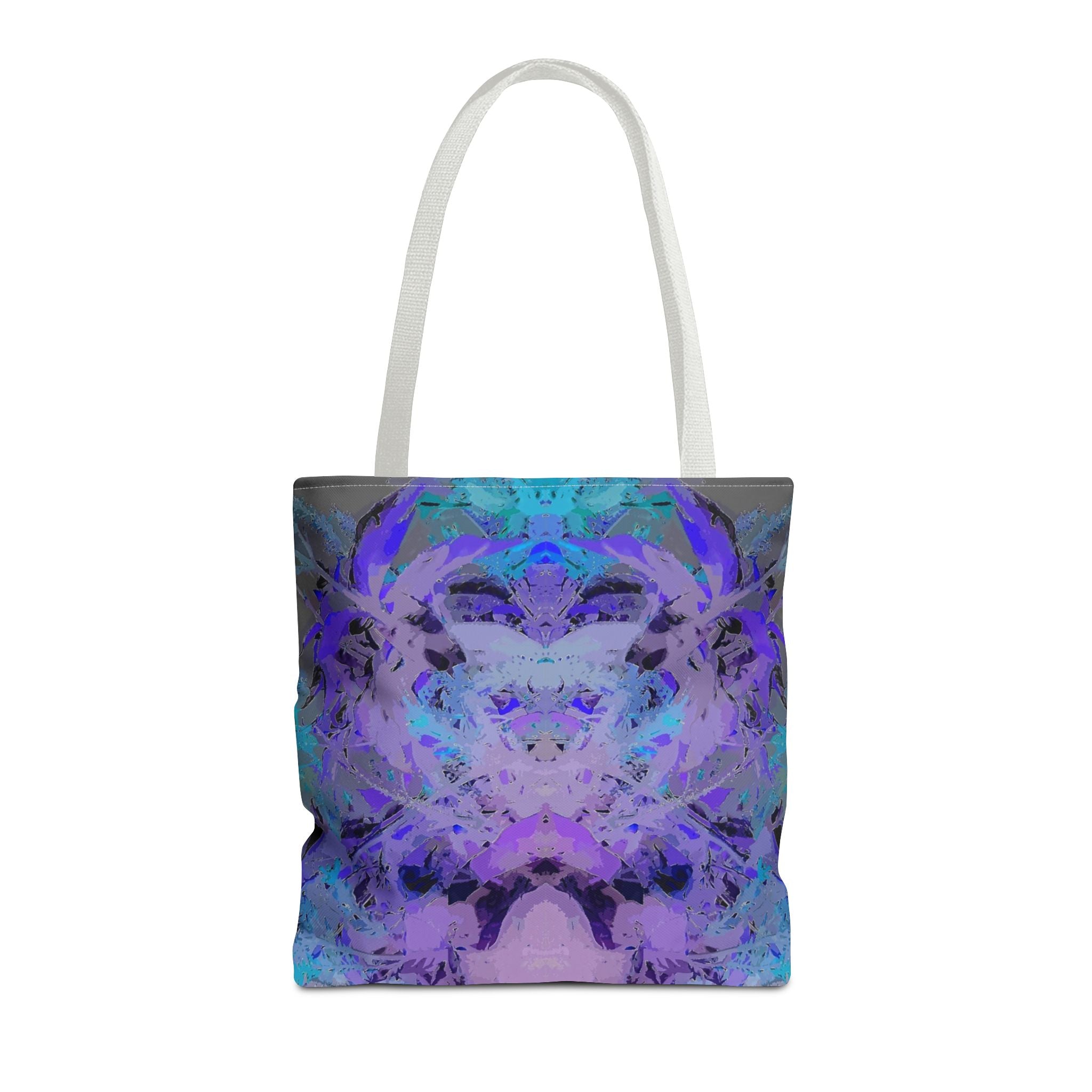 Abstract Purple Blue Mandala Tote Bag — Psychedelic Art AOP Carryall