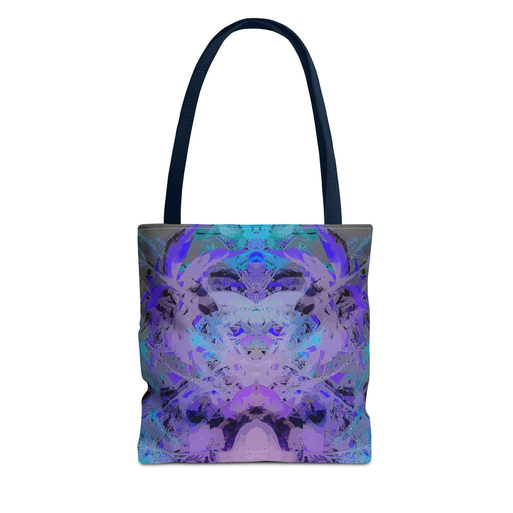 Abstract Purple Blue Mandala Tote Bag — Psychedelic Art AOP Carryall