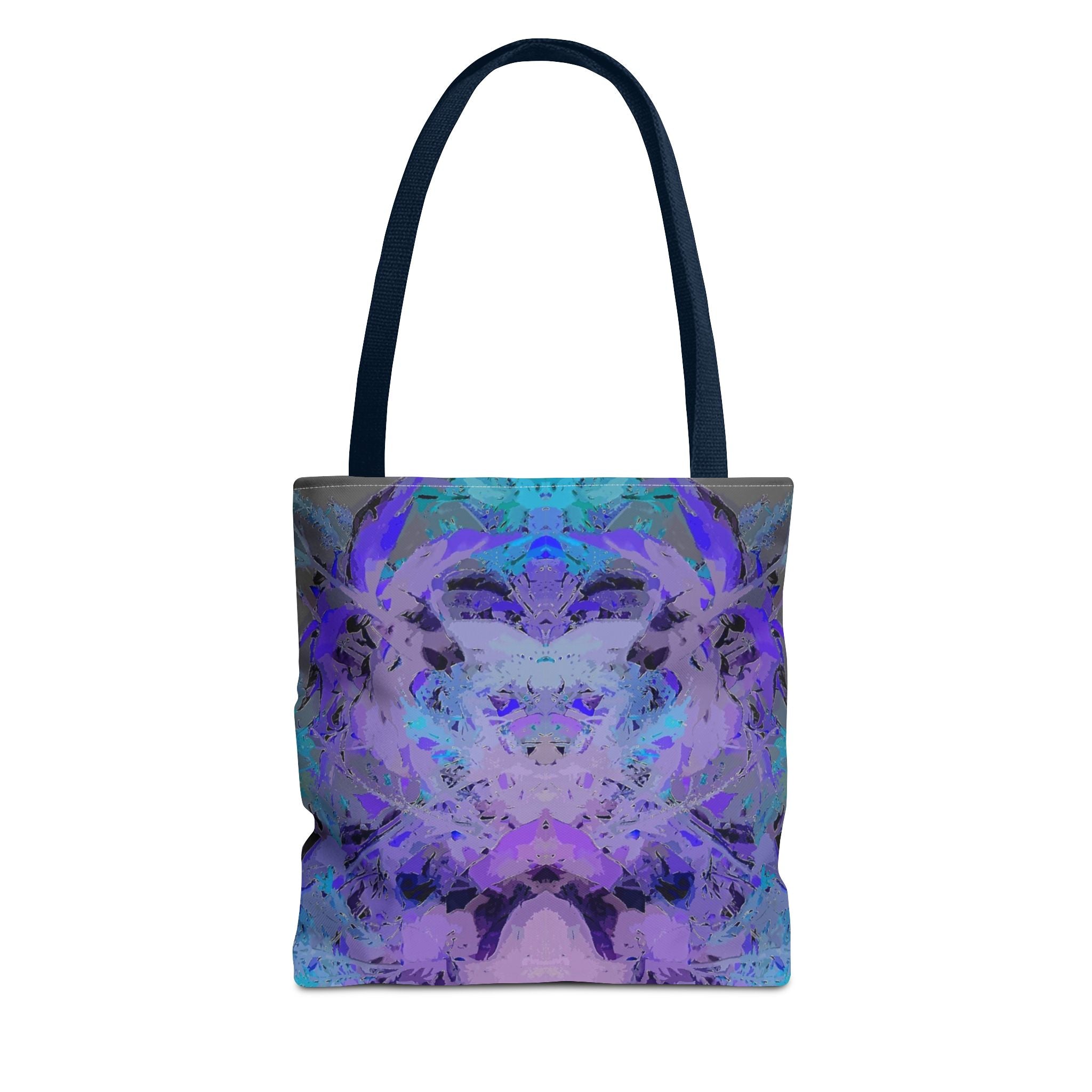 Abstract Purple Blue Mandala Tote Bag — Psychedelic Art AOP Carryall