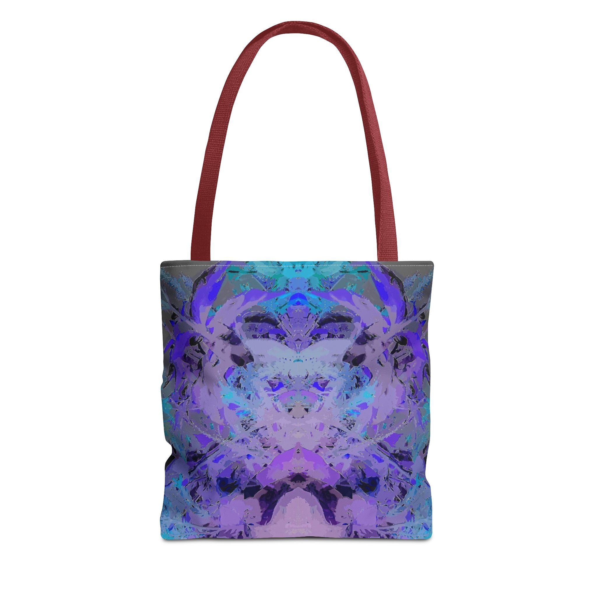 Abstract Purple Blue Mandala Tote Bag — Psychedelic Art AOP Carryall
