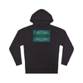 Abstract Neon Geo Hoodie — Green Glowing Pattern Pullover
