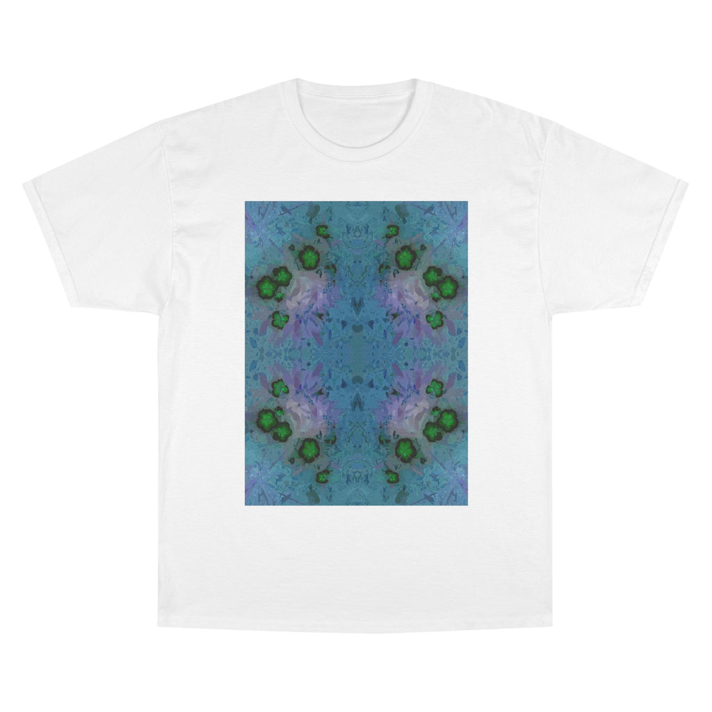 Abstract Blue-Green Kaleidoscope T-Shirt