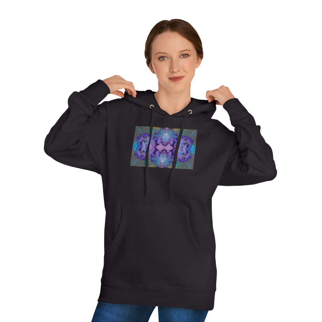 Psychedelic Kaleidoscope Hoodie — Abstract Purple Blue Art Sweatshirt