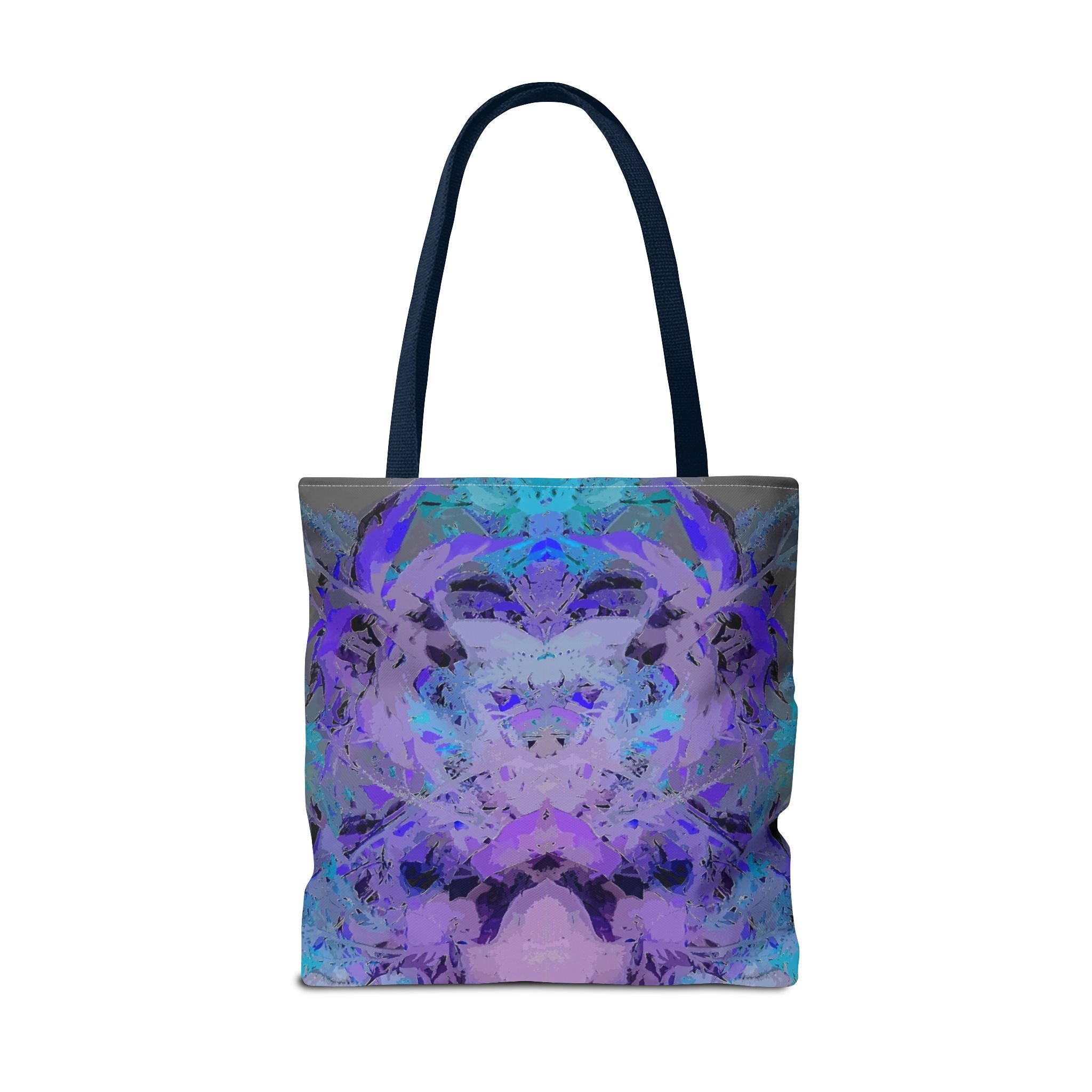Abstract Purple Blue Mandala Tote Bag — Psychedelic Art AOP Carryall
