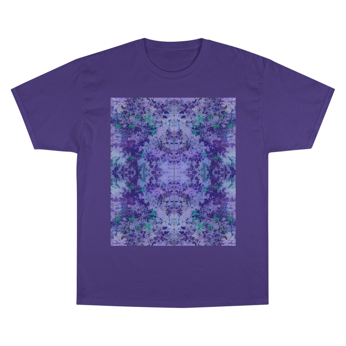 Champion T-Shirt — Purple Kaleidoscope Tie-Dye Graphic Tee