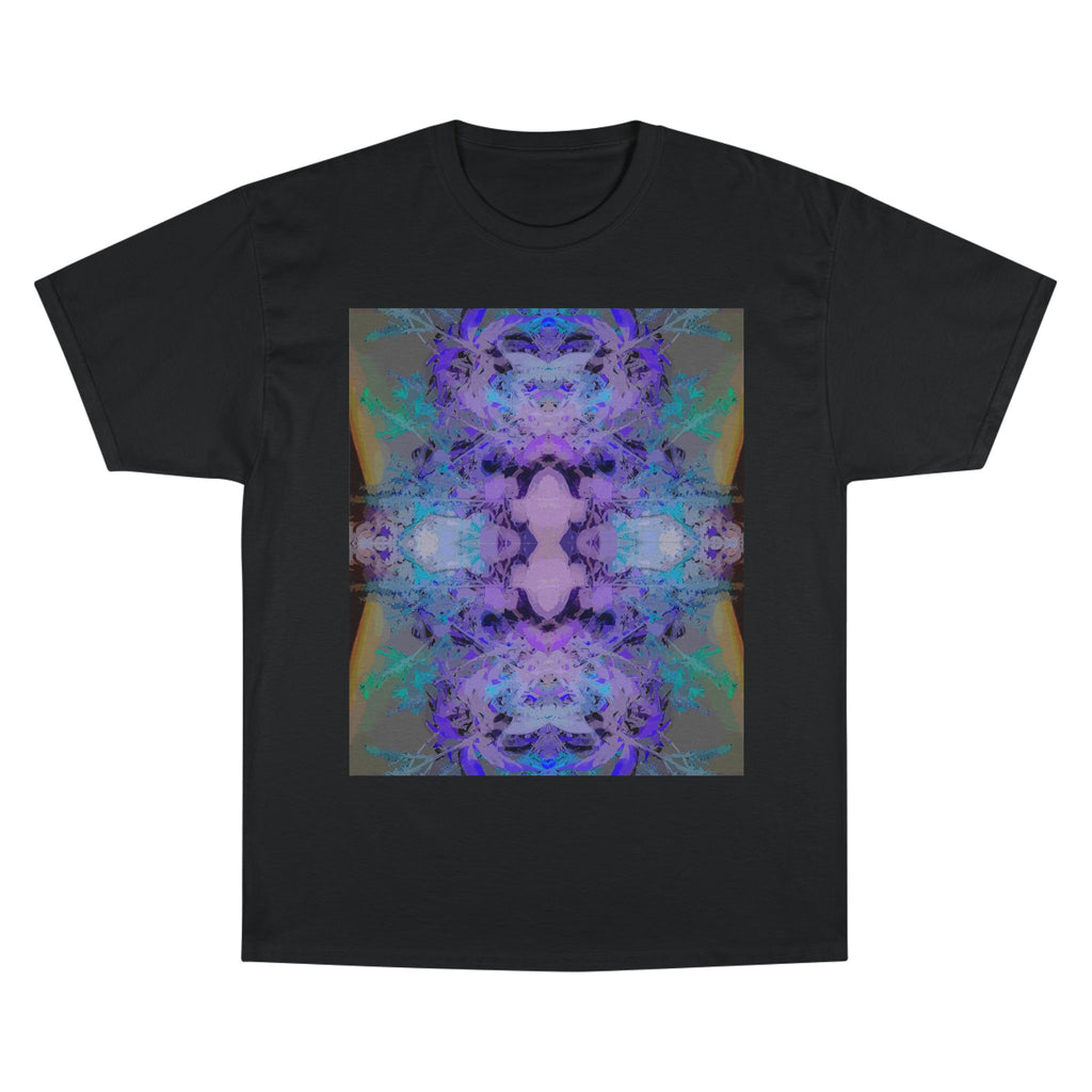 Abstract Kaleidoscope Tee — Purple Blue Symmetry Graphic T-Shirt