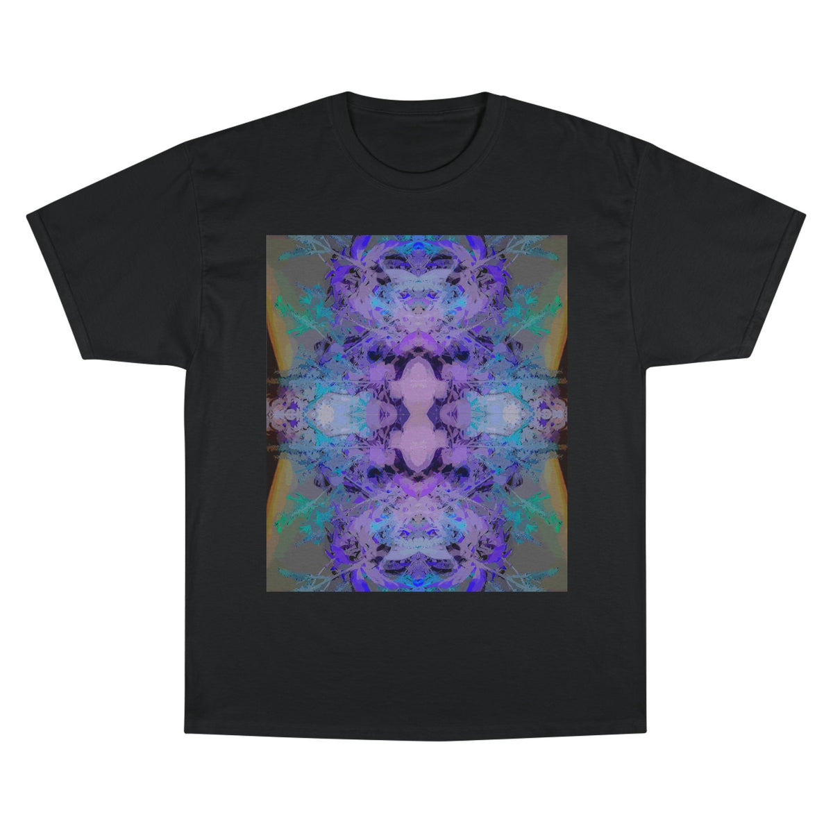 Abstract Kaleidoscope Tee — Purple Blue Symmetry Graphic T-Shirt