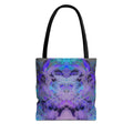 Abstract Purple Blue Mandala Tote Bag — Psychedelic Art AOP Carryall