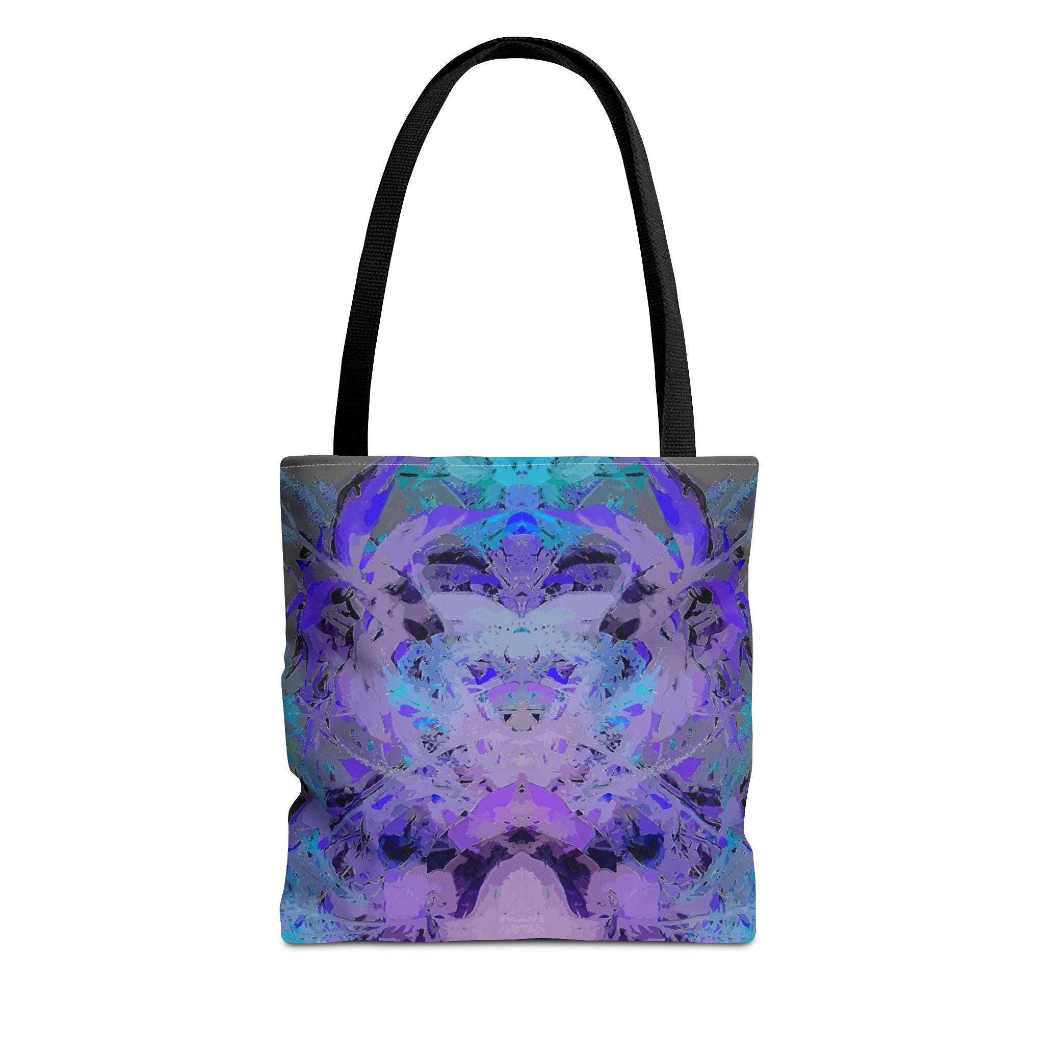 Abstract Purple Blue Mandala Tote Bag — Psychedelic Art AOP Carryall